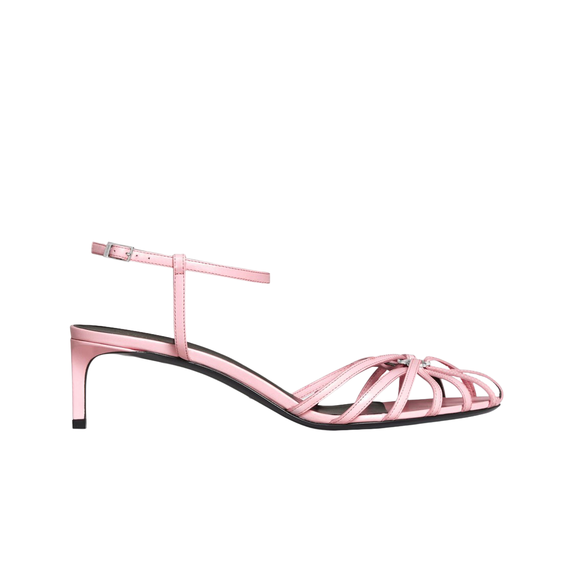 (W) 셀린느 키드스킨 실버 피니싱 트리옹프 샌들 핑크((W) Celine Triomphe Sandal in Kidskin Silver Finishing Pink) - 1