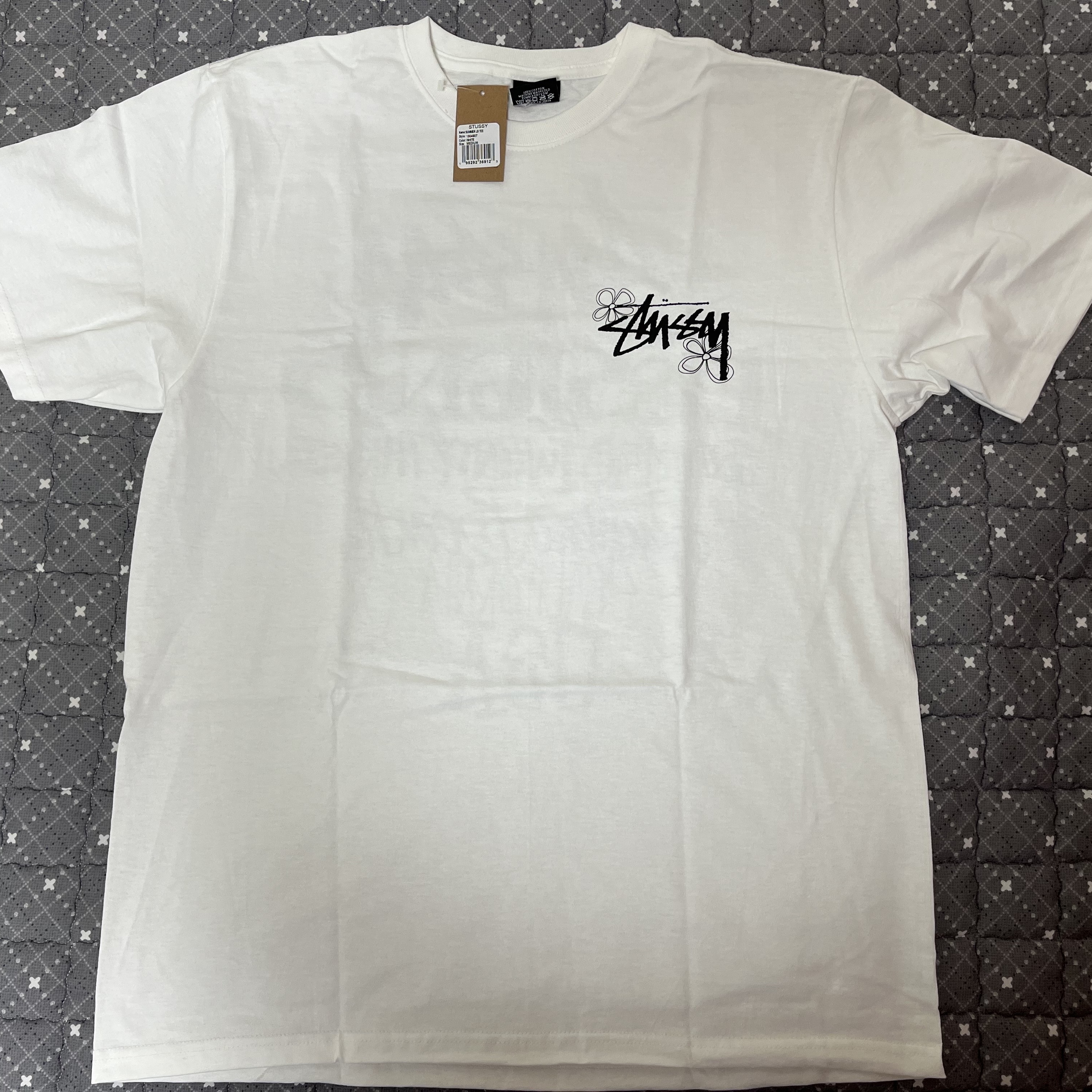 Stussy Summer LB T-Shirt White 착용 스타일 - 1