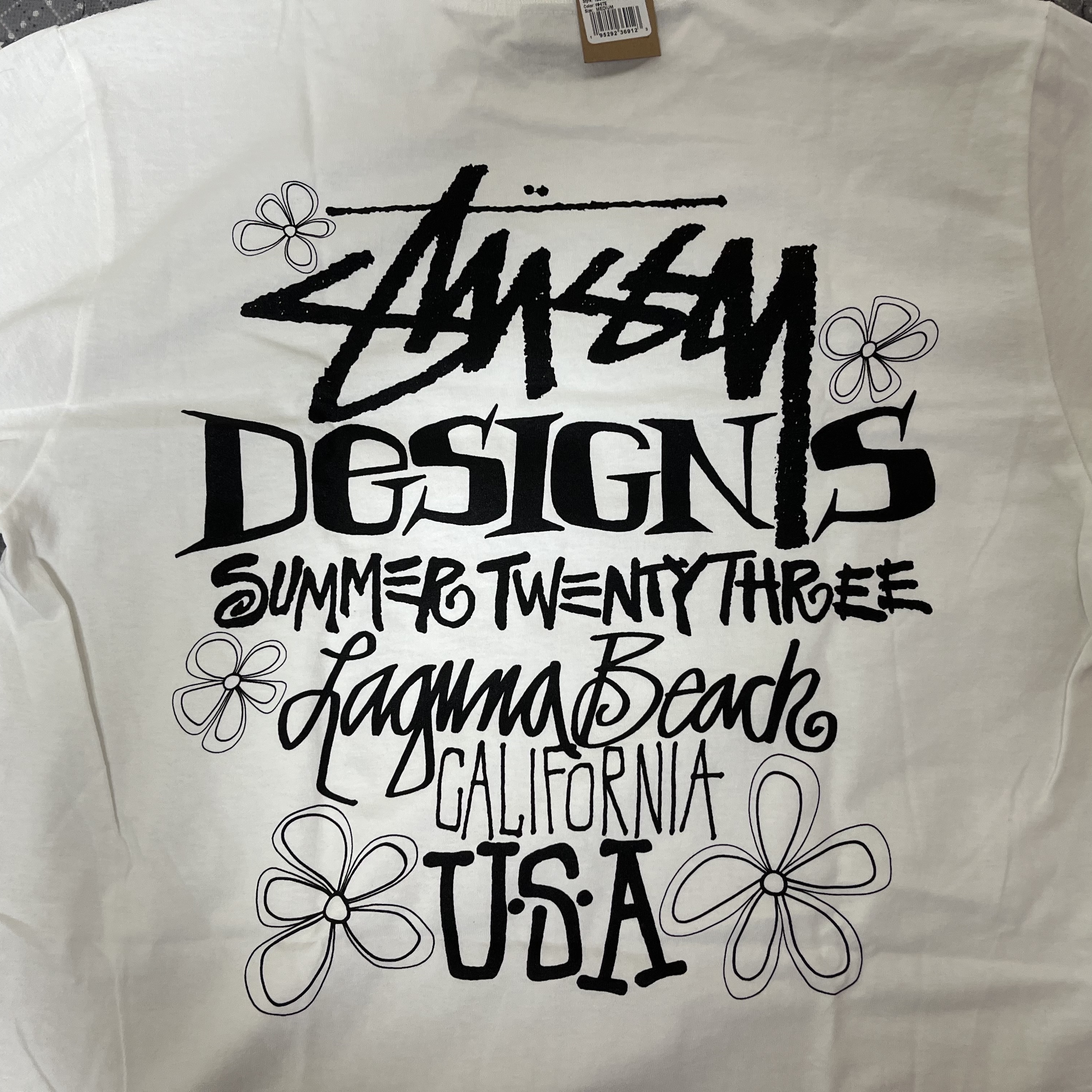 Stussy Summer LB T-Shirt White 착용 스타일 - 3