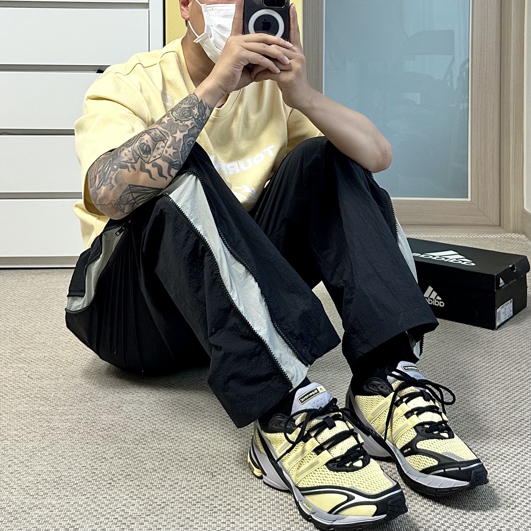 Adidas Supernova Cushion 7 Almost Yellow 착용 스타일 - 2