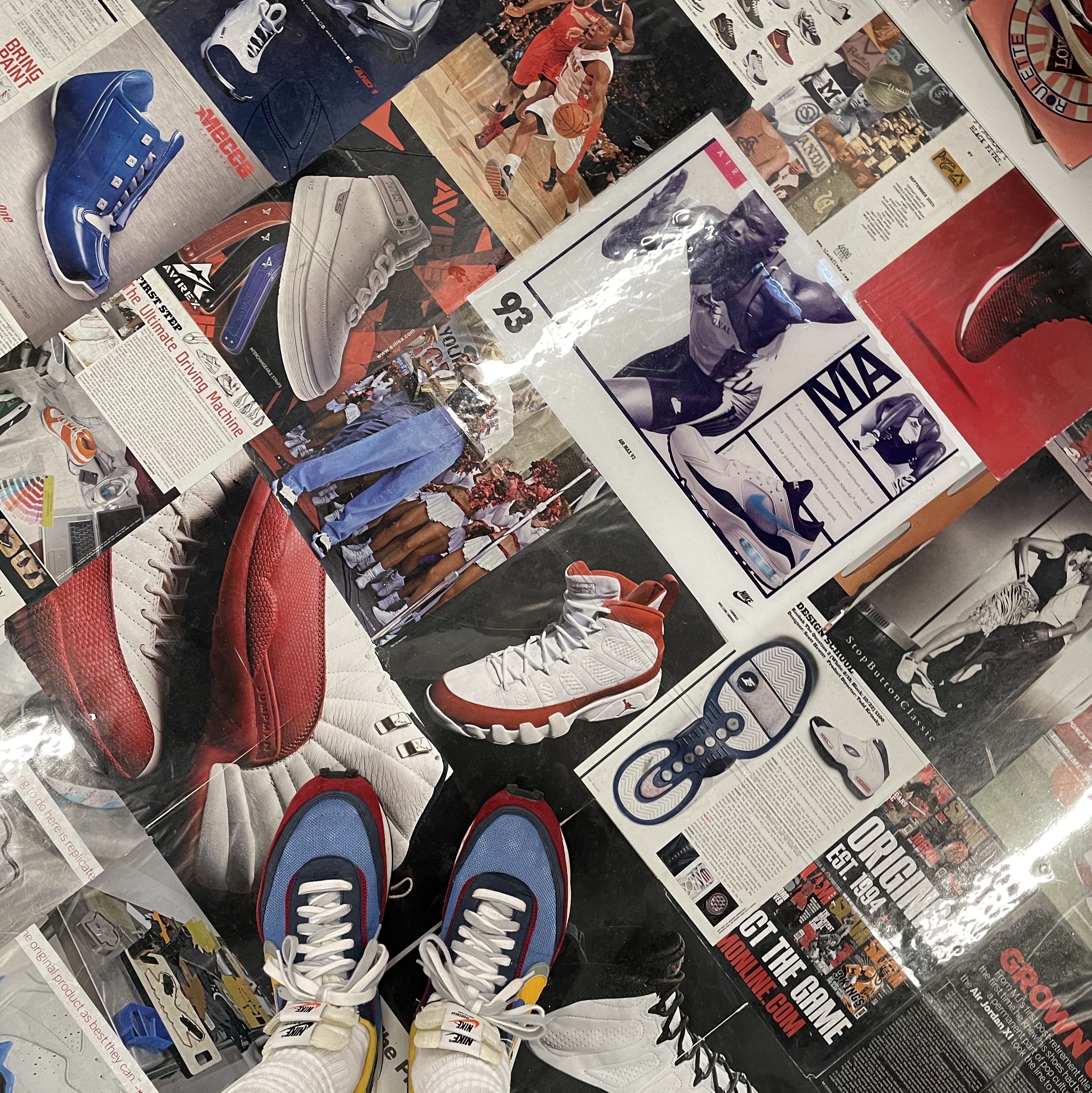 Nike x Sacai LDWaffle Blue Multi 착용 스타일