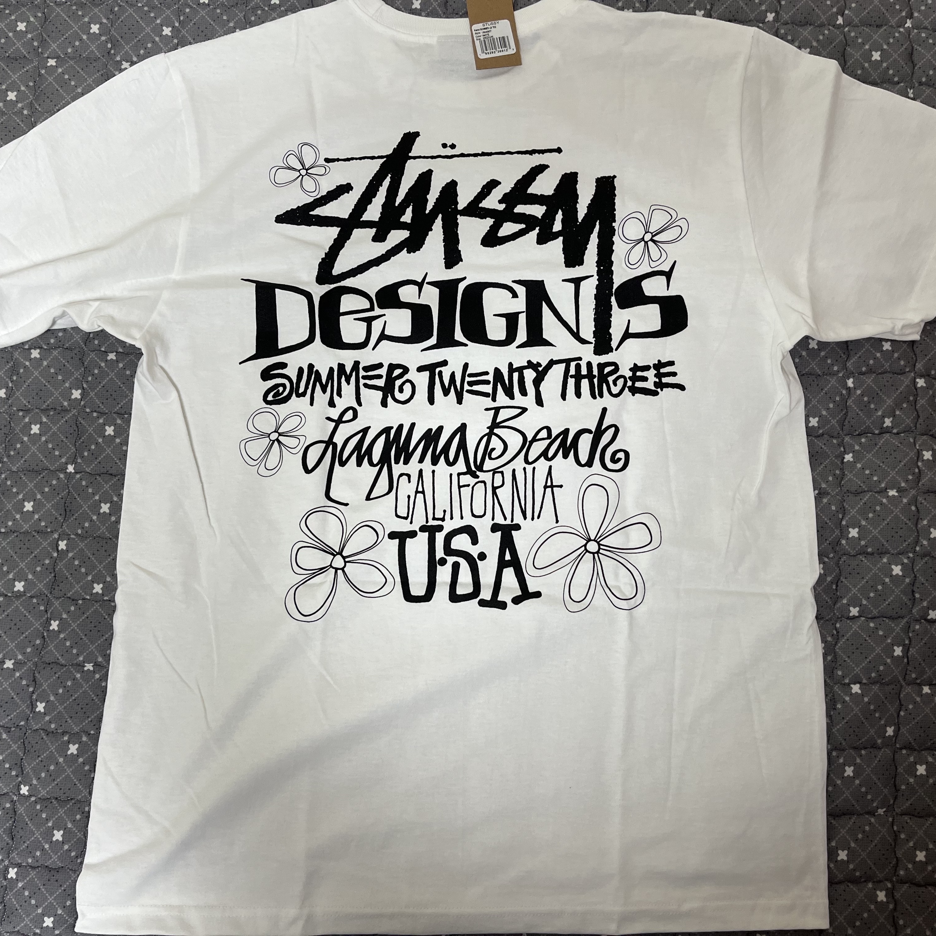 Stussy Summer LB T-Shirt White 착용 스타일 - 2
