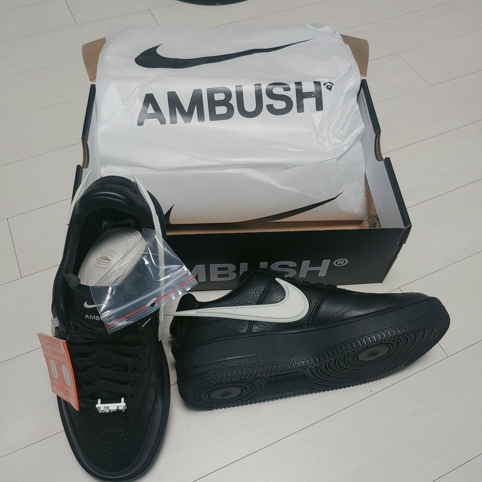 Nike x Ambush Air Force 1 Low SP Black 착용 스타일 - 1