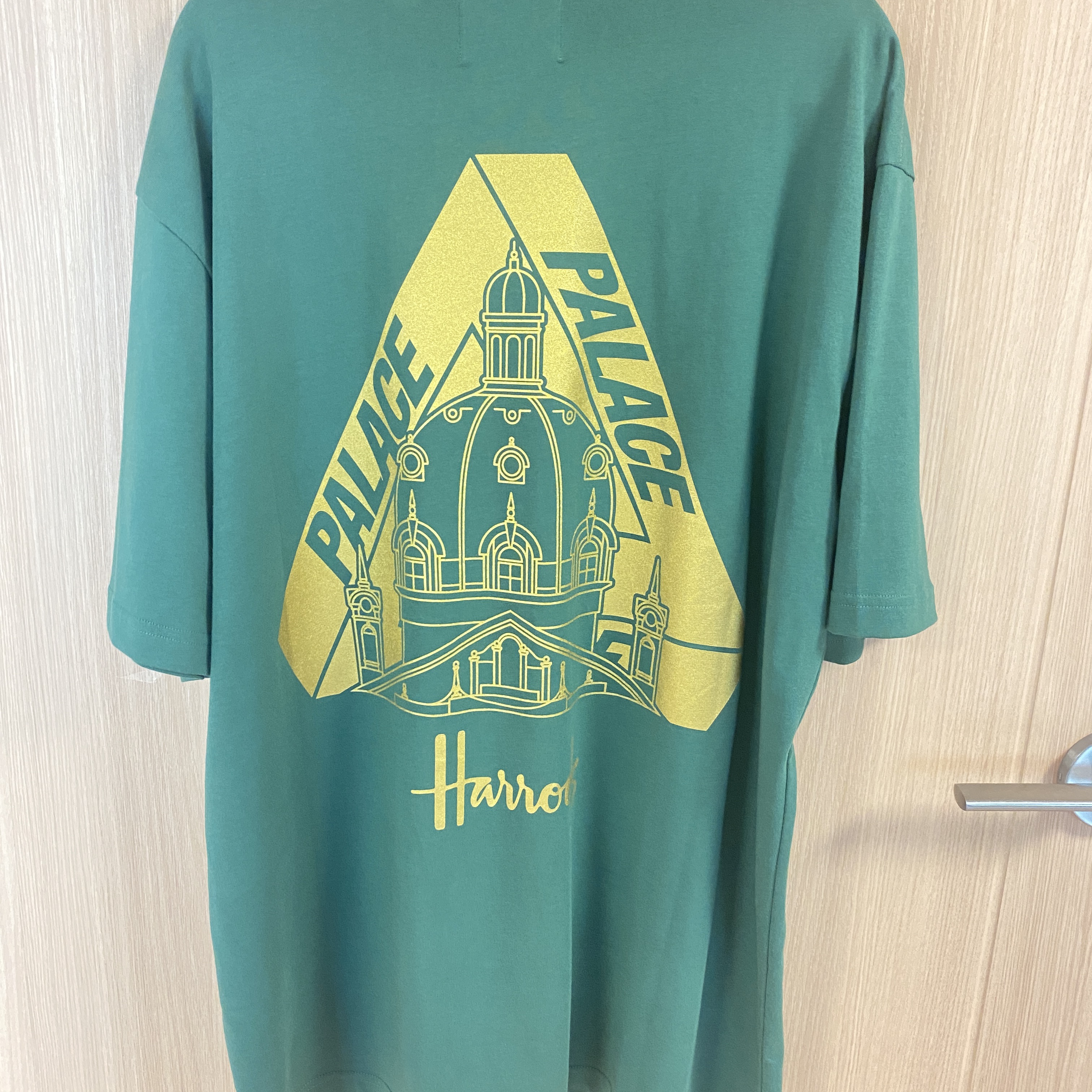 Palace x Harrods Tri-Sphinx T-Shirt Green - 21FW 착용 스타일