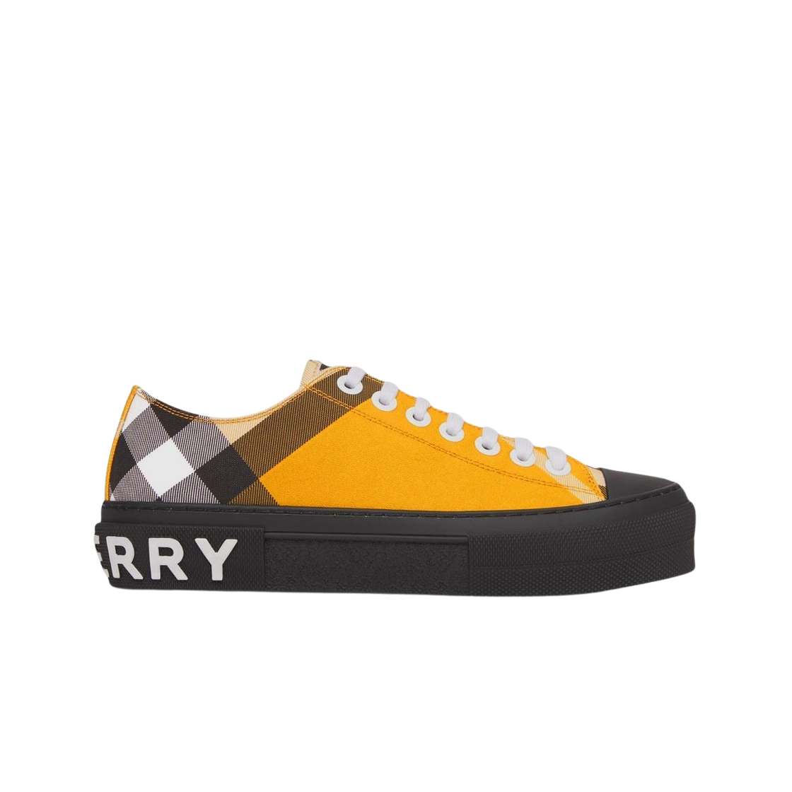 (W) 버버리 잭 로우탑 스니커즈 옐로우 IP 체크((W) Burberry Jack Low-Top Sneakers Yellow IP Check) - 1