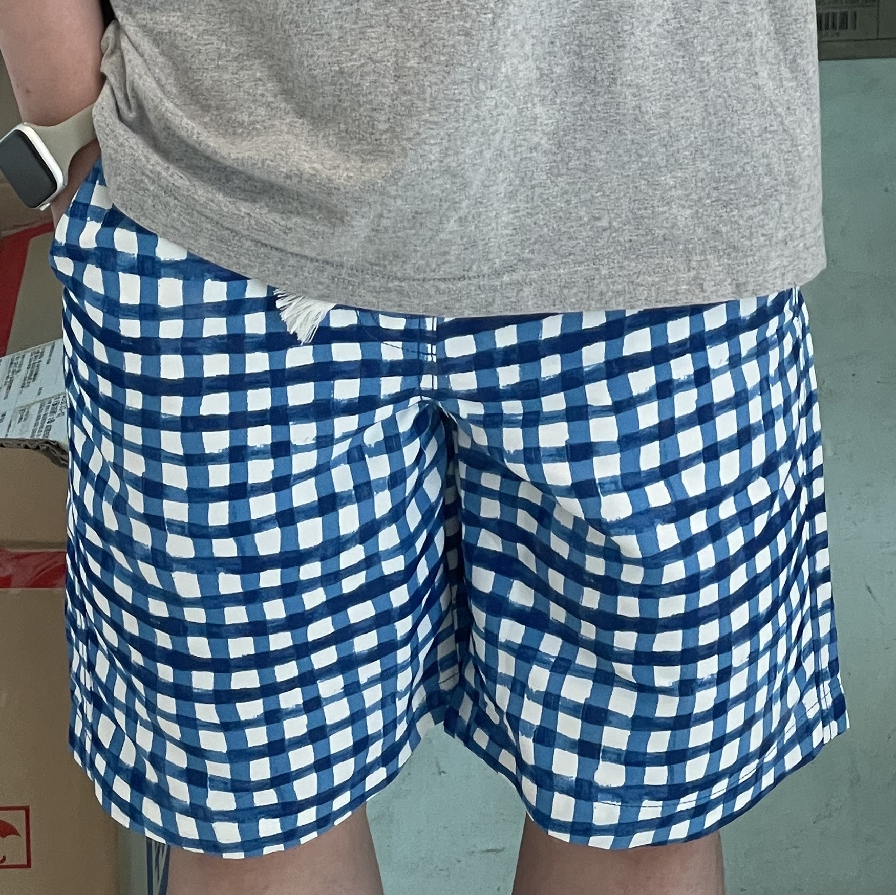 Uniqlo x Marni 2Way Utility Short Pants Pattern Blue 착용 스타일