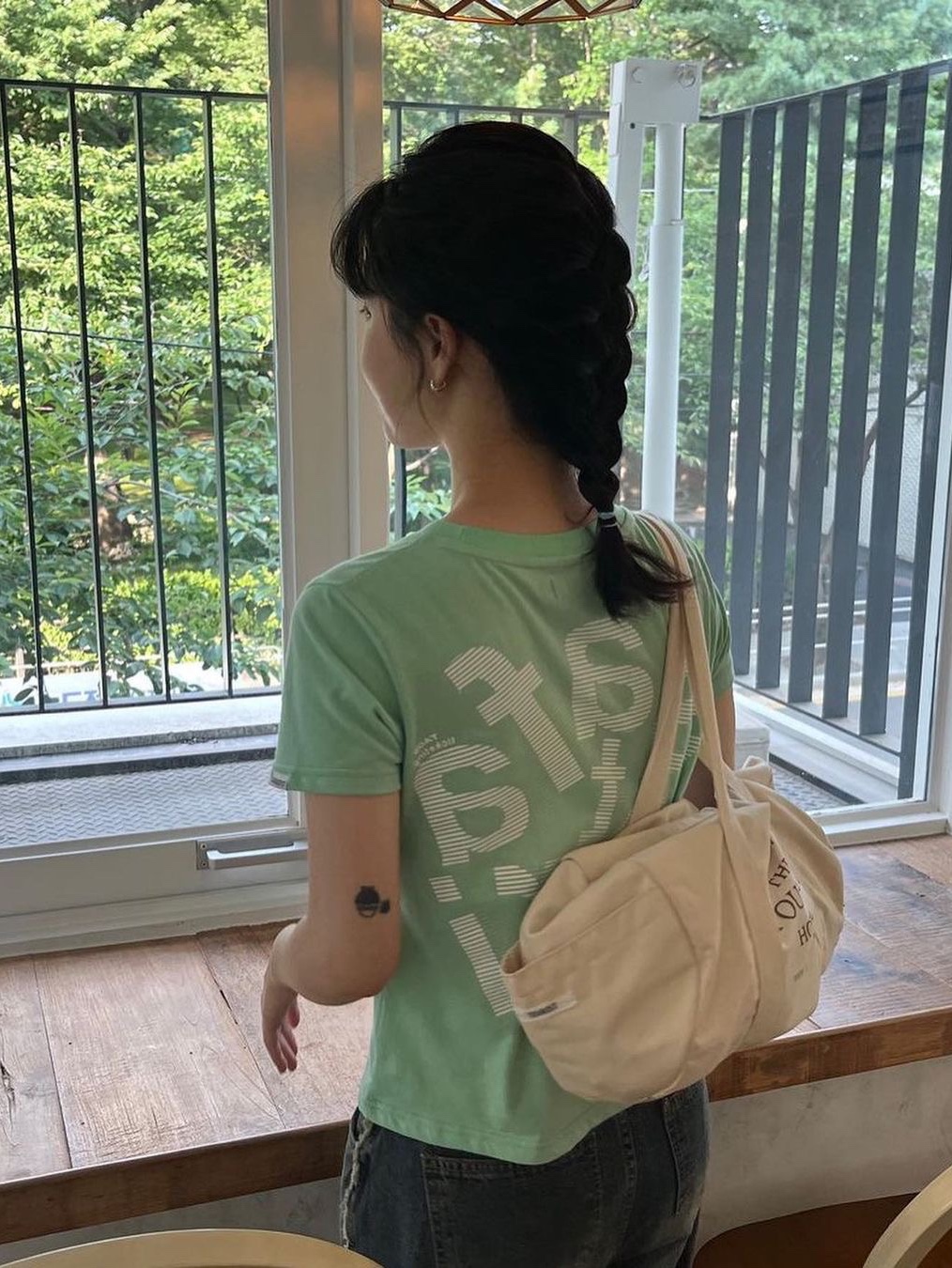 Safarispot Women 1/2 Tags Ticketing Tee Mint 착용 스타일 - 1