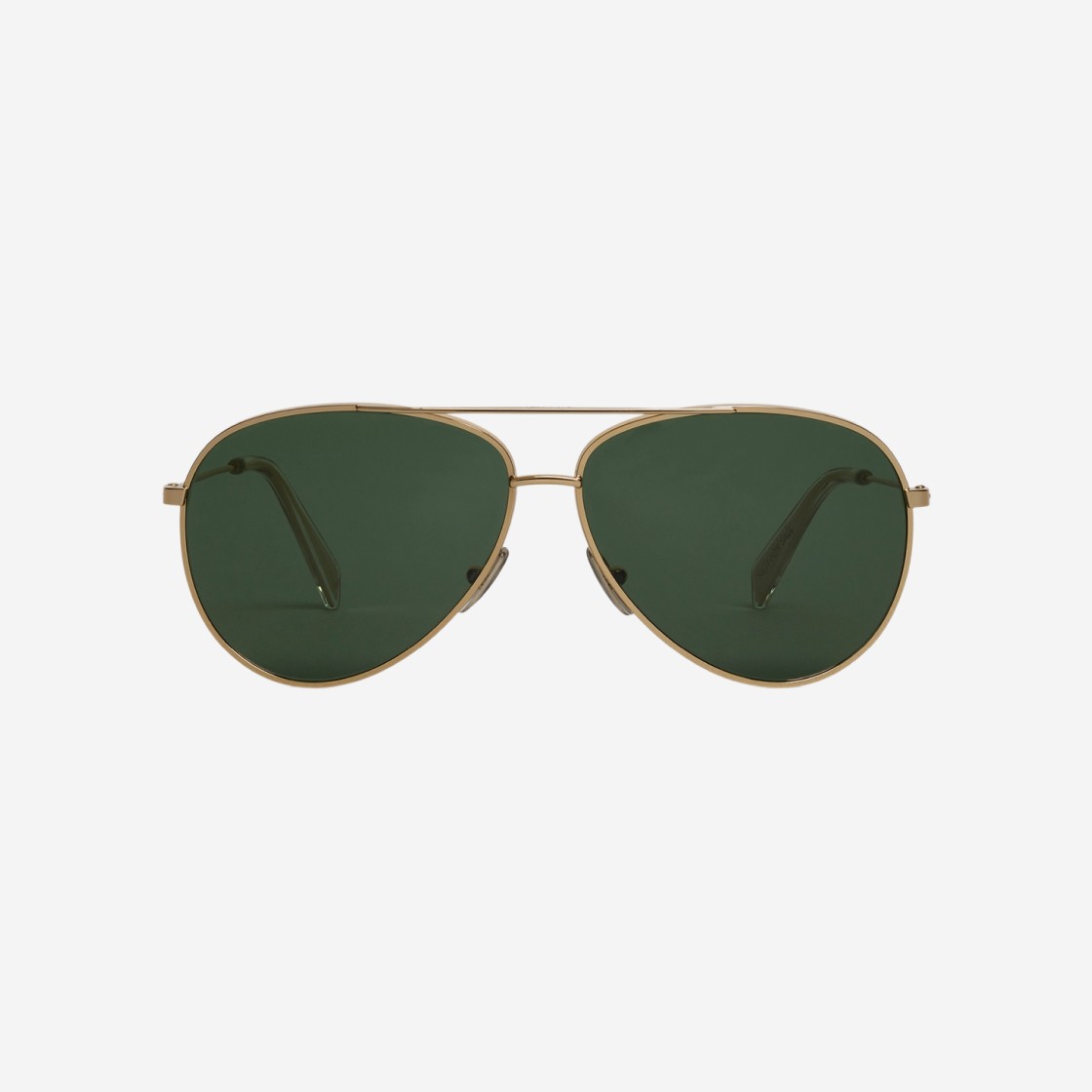 (W) Celine Metal Frame 02 Sunglasses in Metal with Mineral Glass Lenses Gold Green 상세 이미지 1