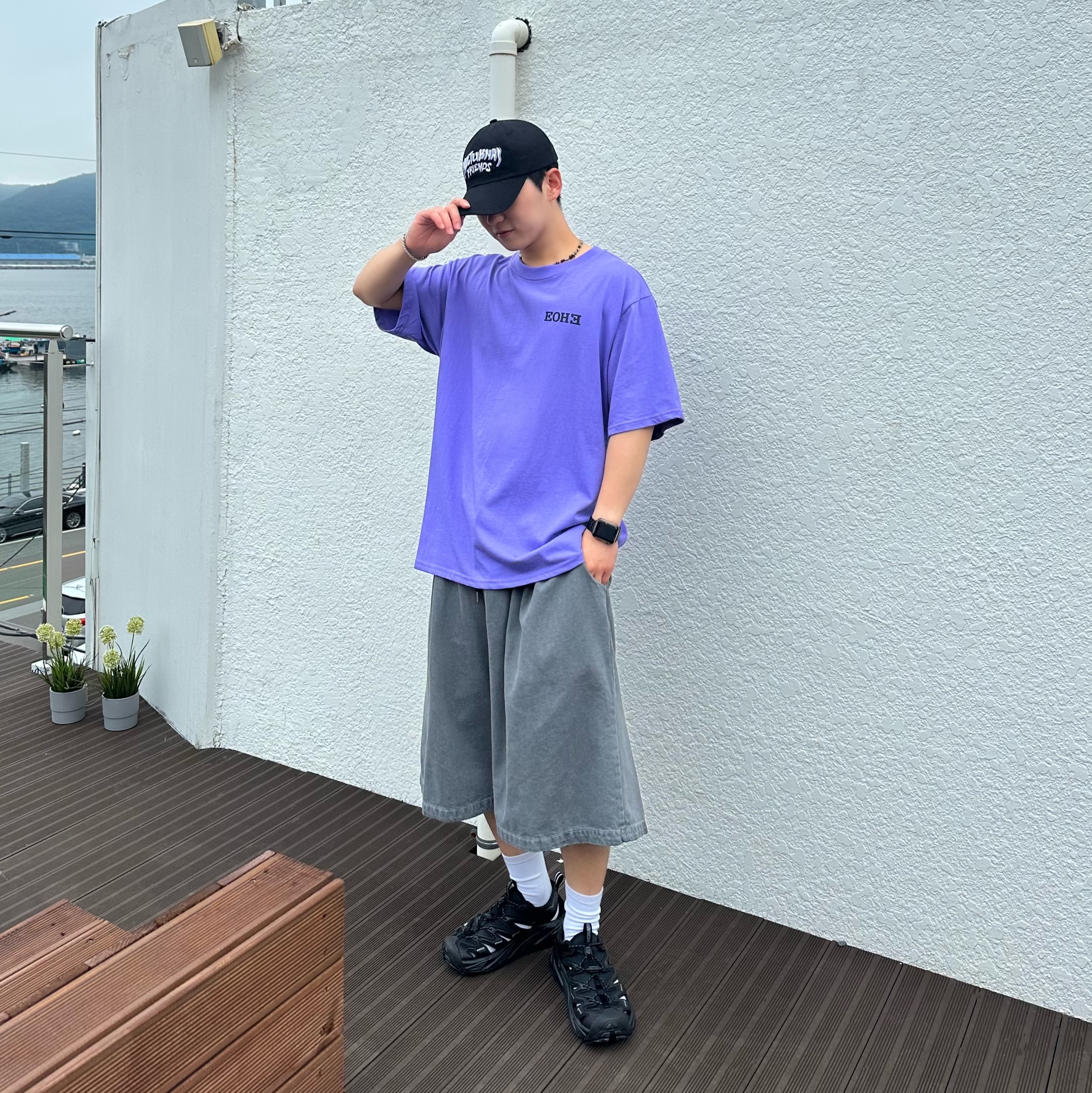 Hoka Hopara Black 착용 스타일 - 1