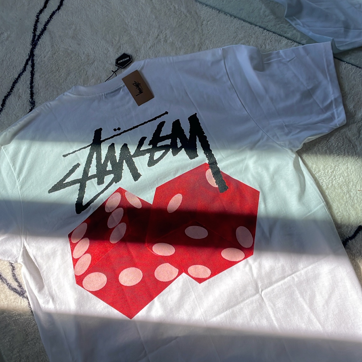 Stussy Diced Out T-Shirt White 착용 스타일