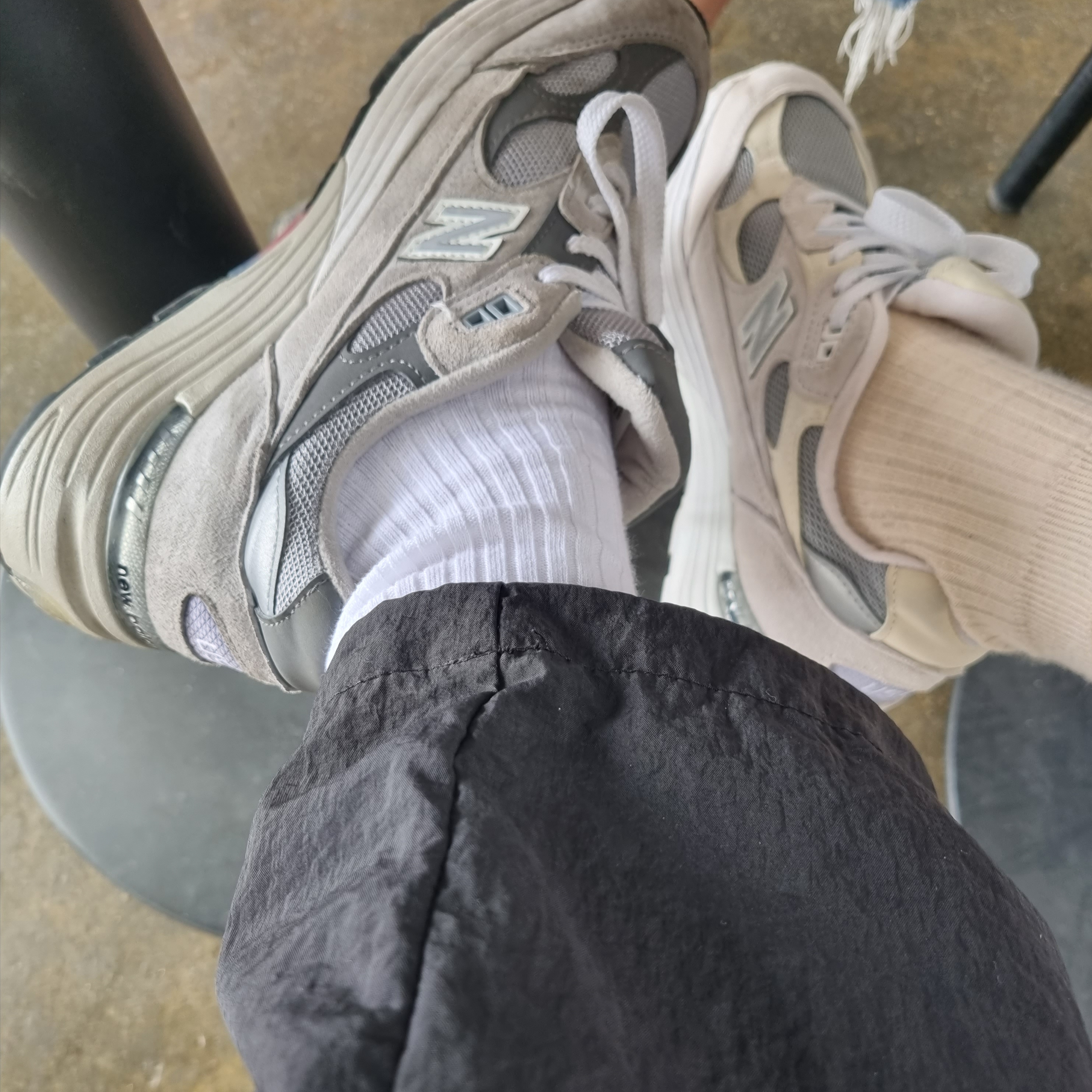 New Balance 992 Made in USA Grey - D Standard, New Balance 992 Made in USA White Silver 착용 스타일