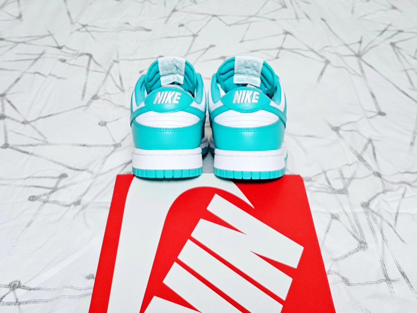Nike Dunk Low White Clear Jade 착용 스타일 - 5