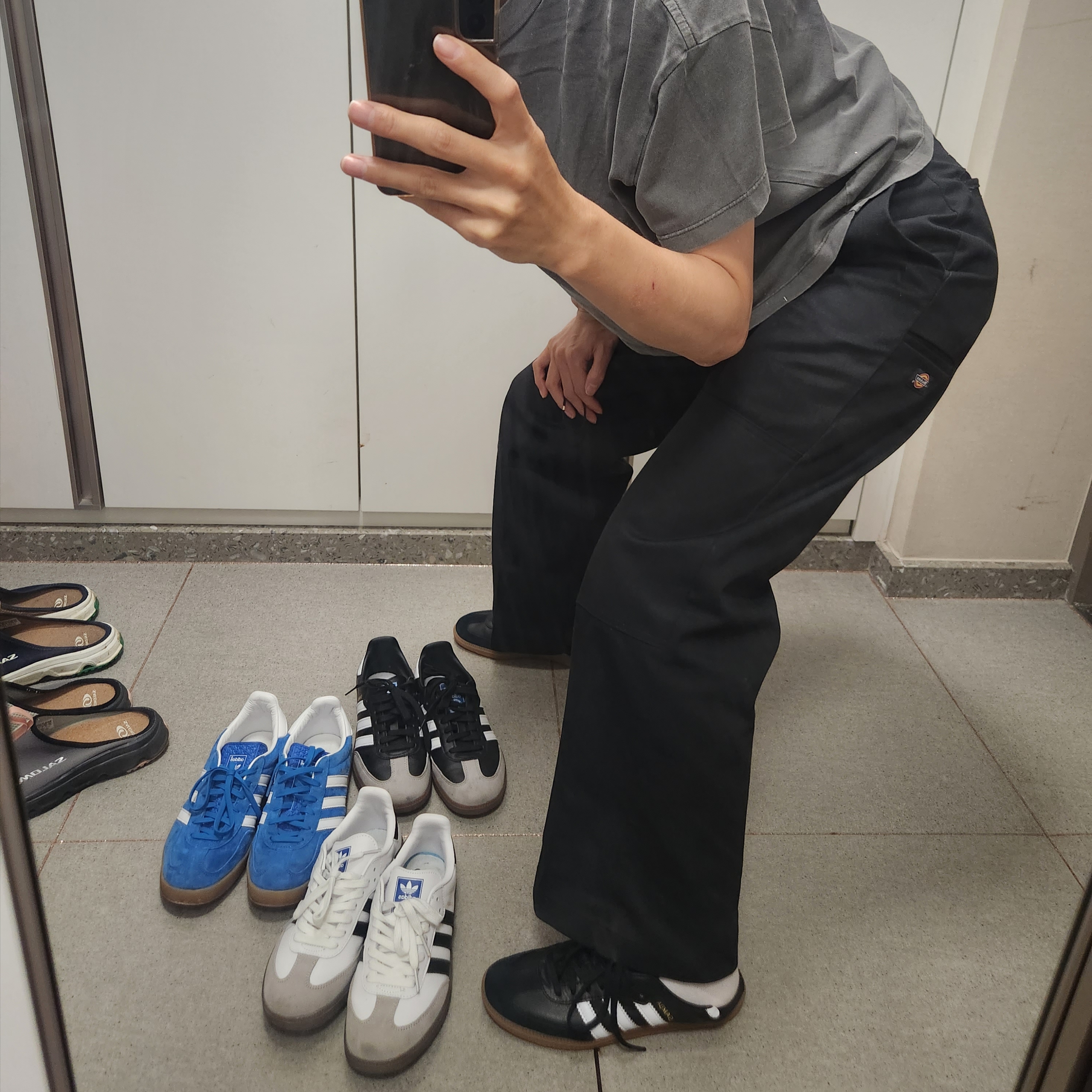 Adidas Samba Vegan Black White, Adidas Samba Vegan White Black 착용 스타일