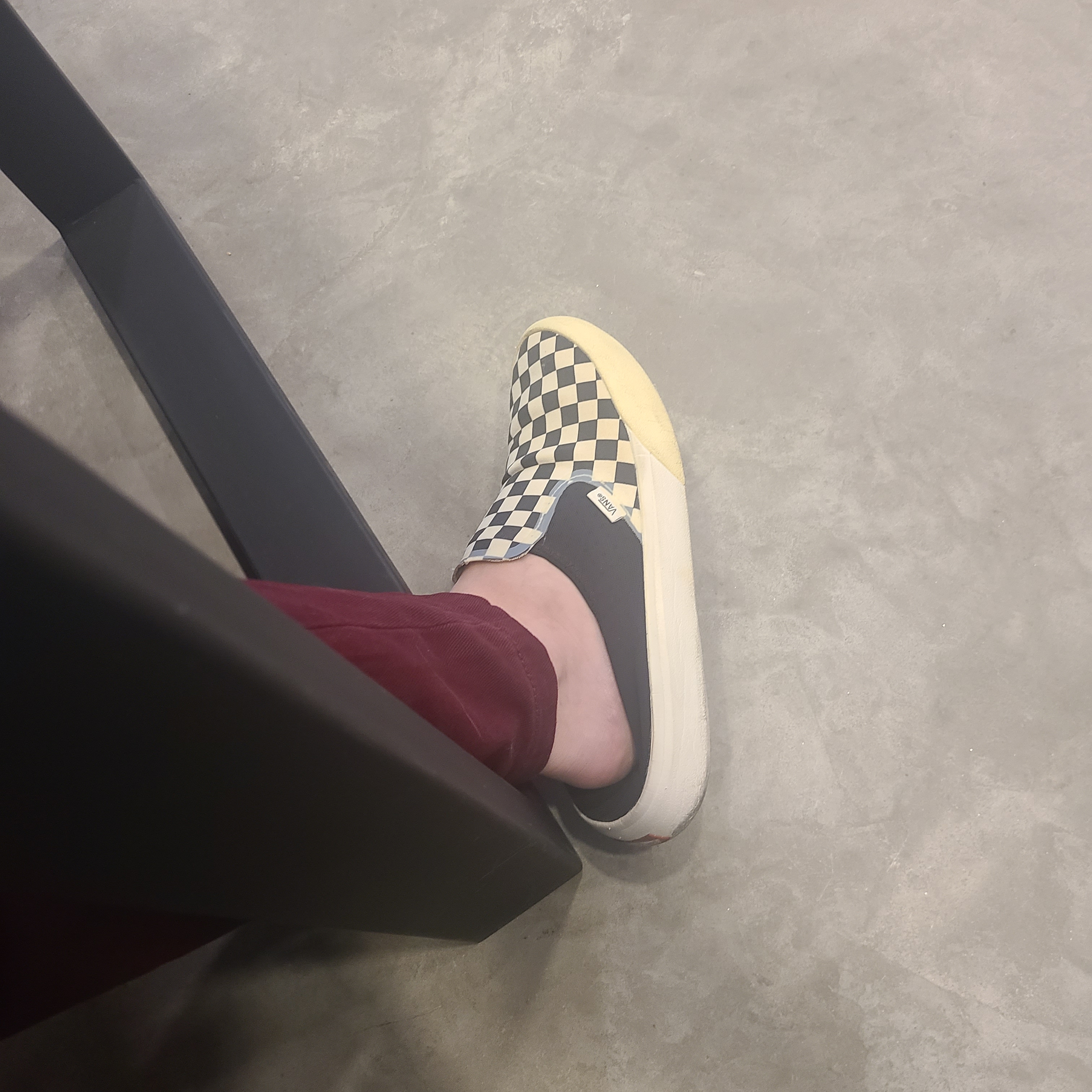 Vans Checkerboard Comfycush One Black 착용 스타일