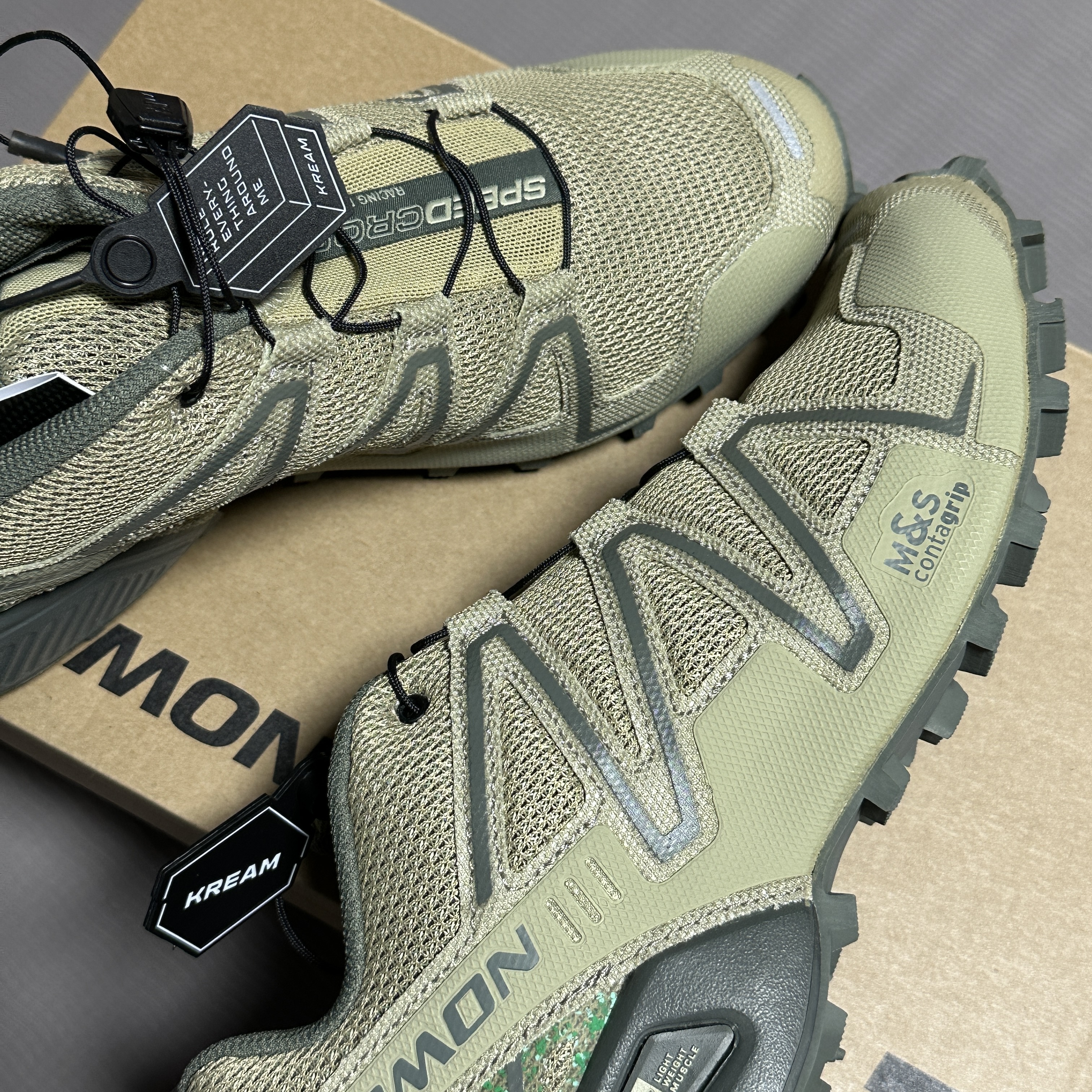 Salomon Speedcross 3 Mindful Gray Green 착용 스타일