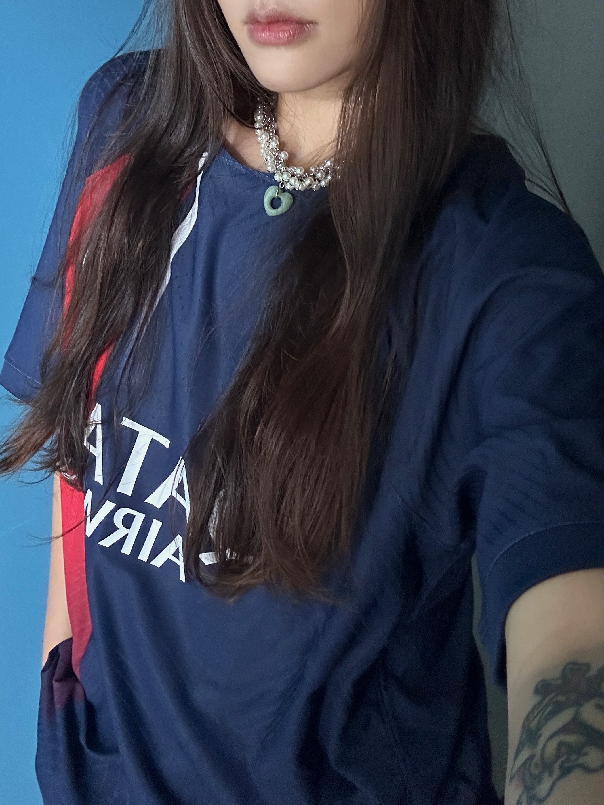 Nike Paris Saint-Germain 2023/24 Dri-Fit ADV Match Home SS Jersey Midnight Navy (Non Marking Ver.) 착용 스타일 - 4