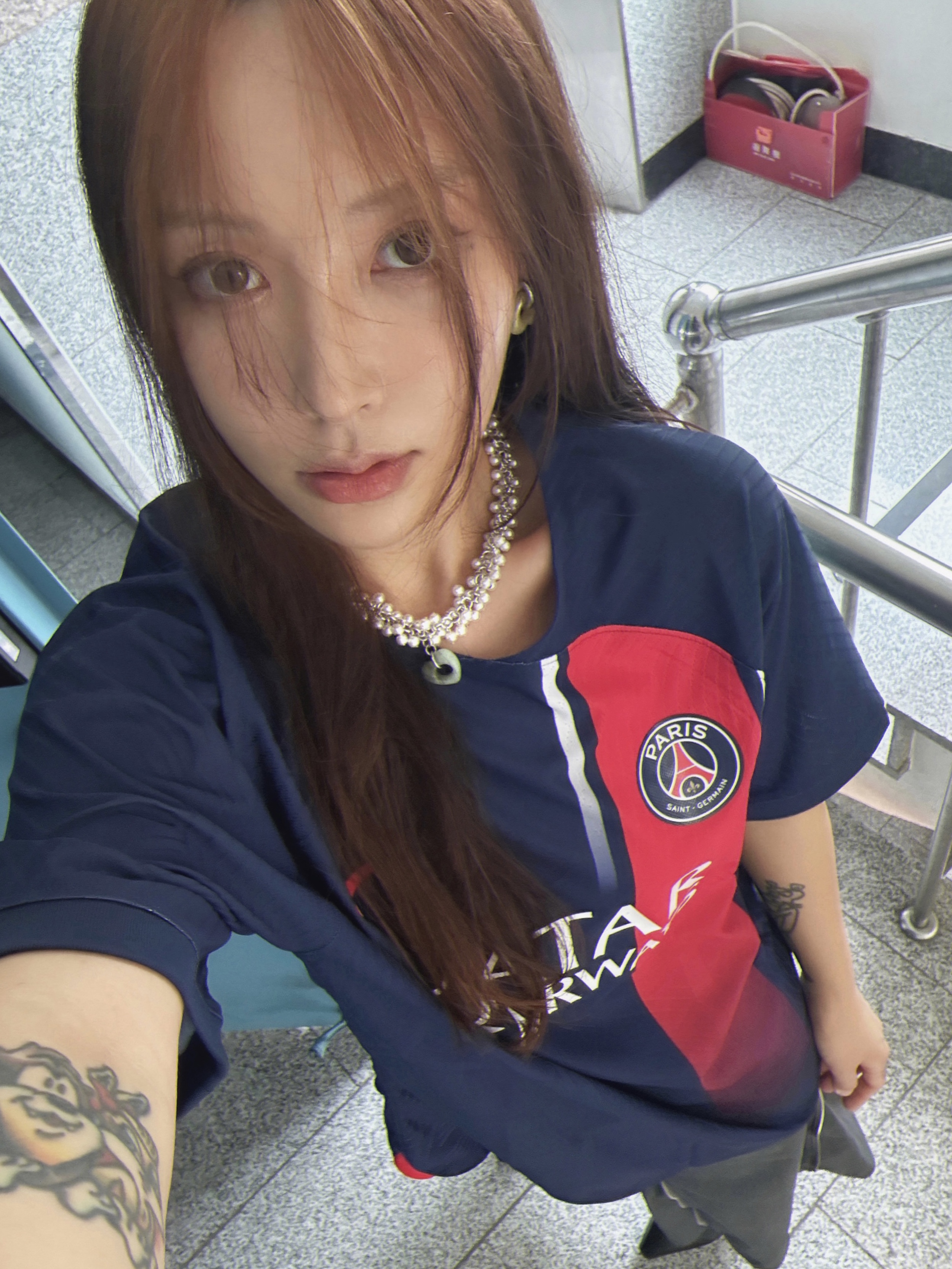 Nike Paris Saint-Germain 2023/24 Dri-Fit ADV Match Home SS Jersey Midnight Navy (Non Marking Ver.) 착용 스타일 - 1
