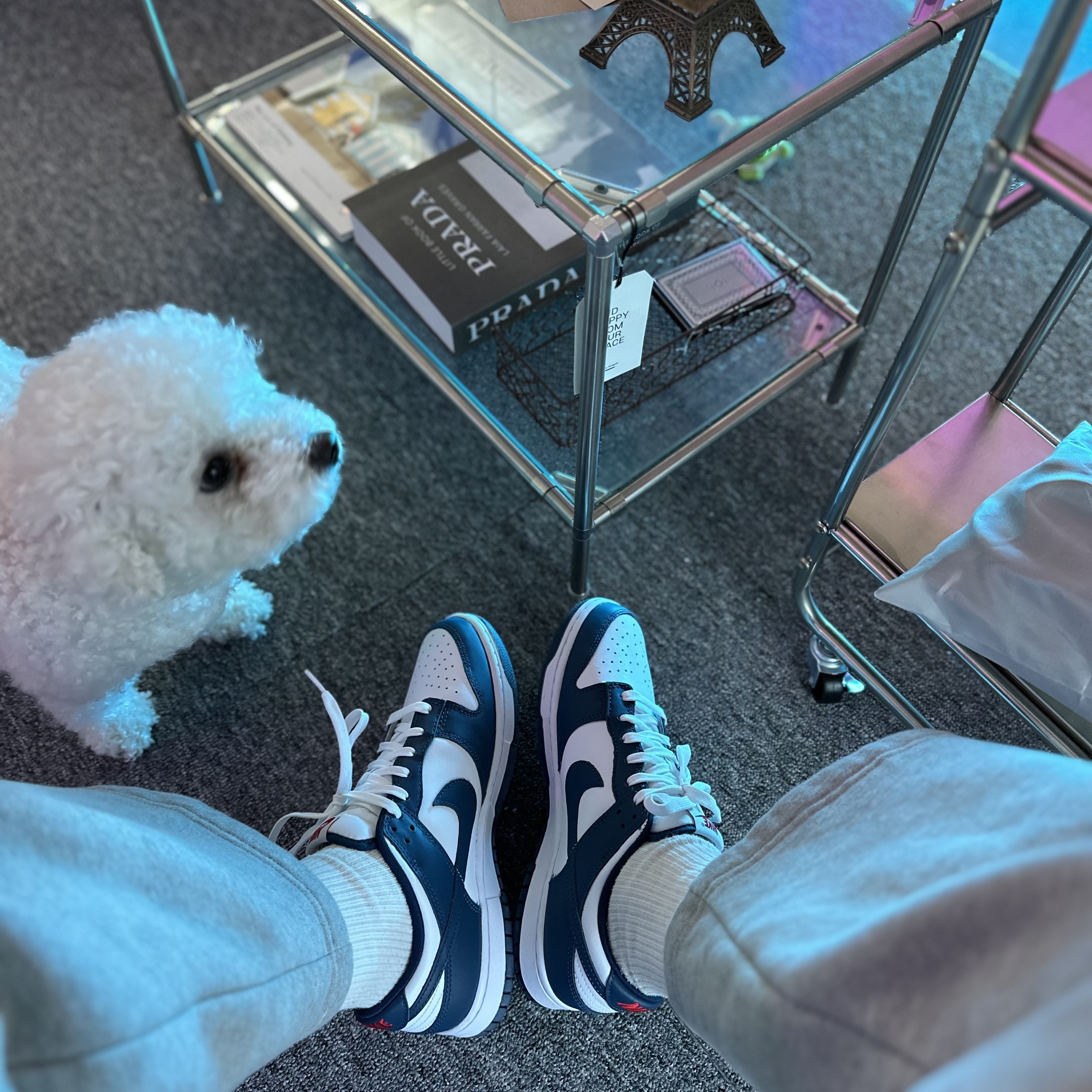 Nike Dunk Low Retro Valerian Blue 착용 스타일 - 2