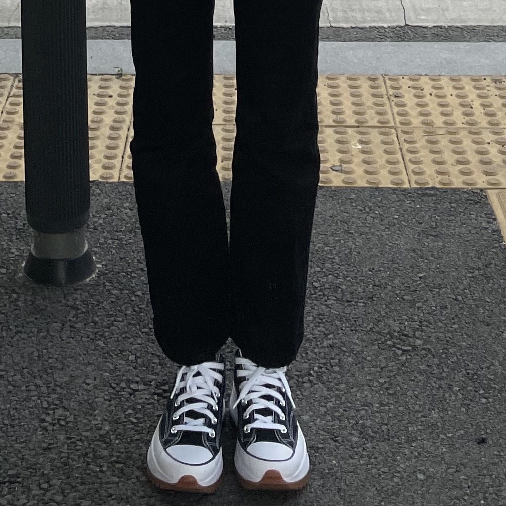 Converse Run Star Hike Low Black 착용 스타일