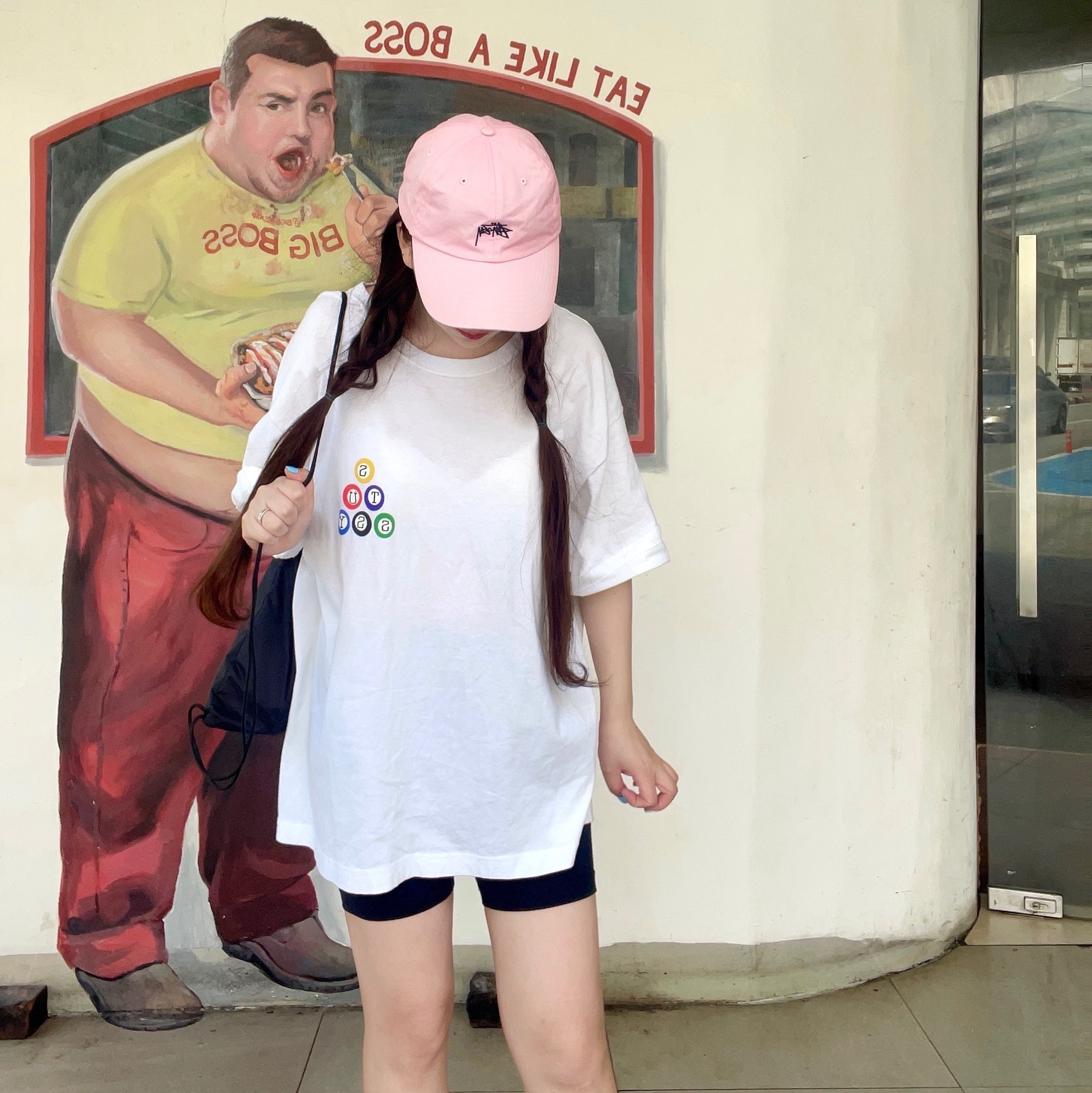 Stussy Billiards T-Shirt White 착용 스타일 - 4