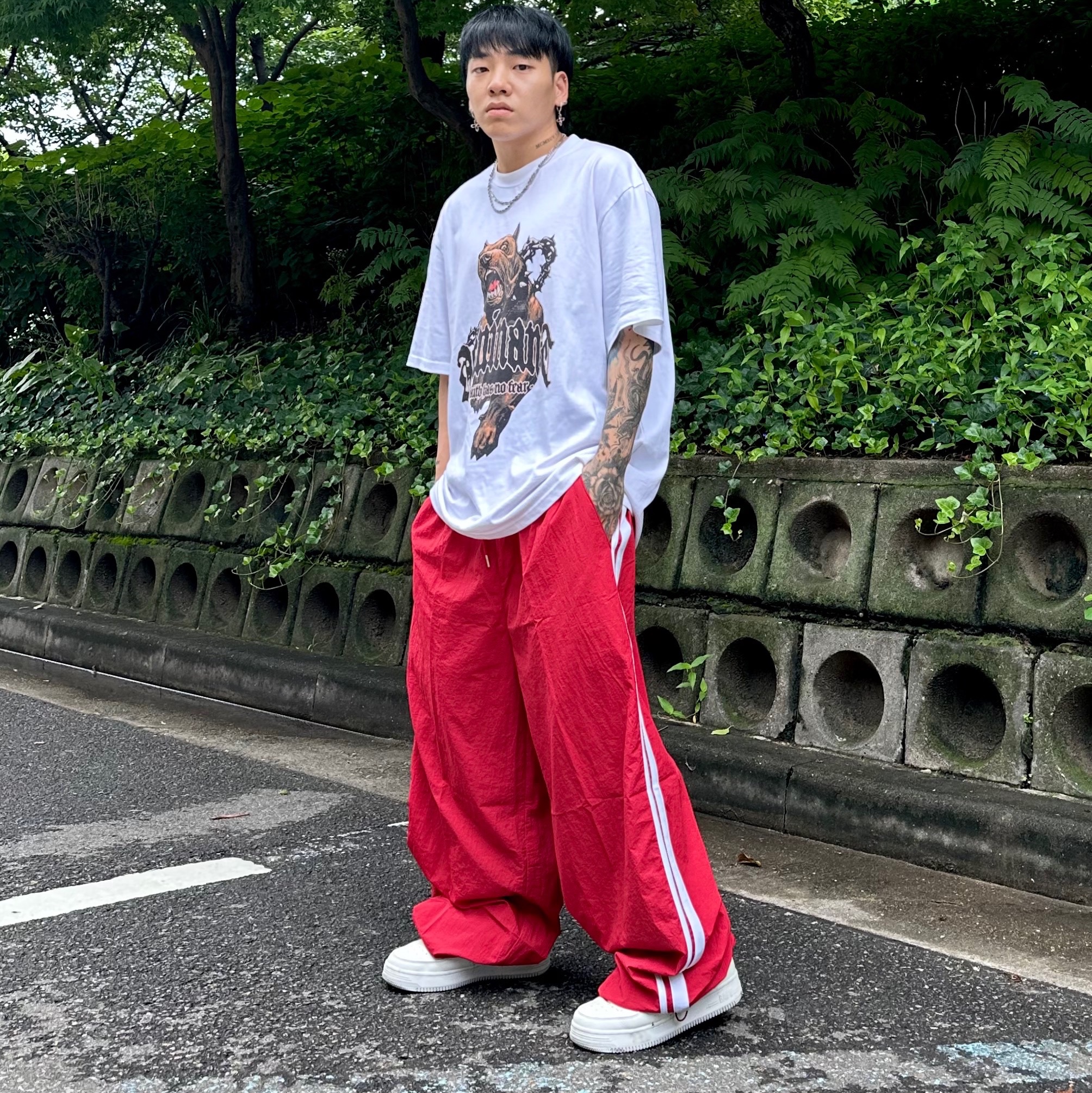 BAPE x JJJJound Bape Sta Low White Light Grey 착용 스타일 - 1