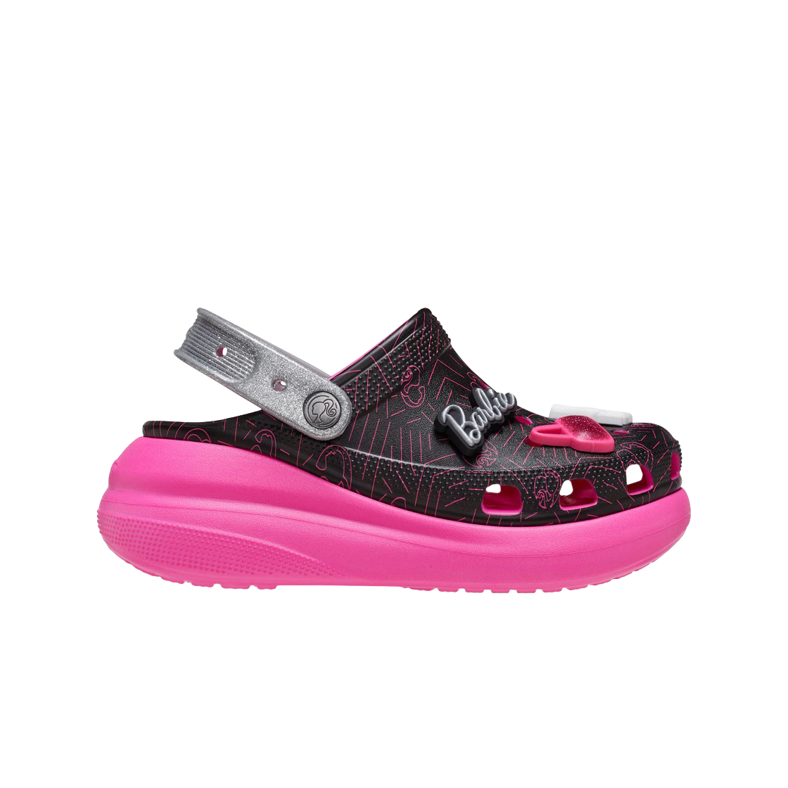 Crocs x Barbie Classic Crush Clog Black Pink 상세 이미지 1