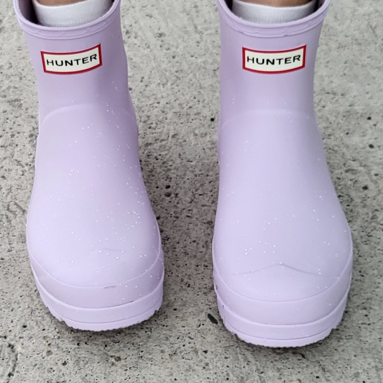 (W) Hunter Play Short Rain Boots Tempered Mauve 착용 스타일