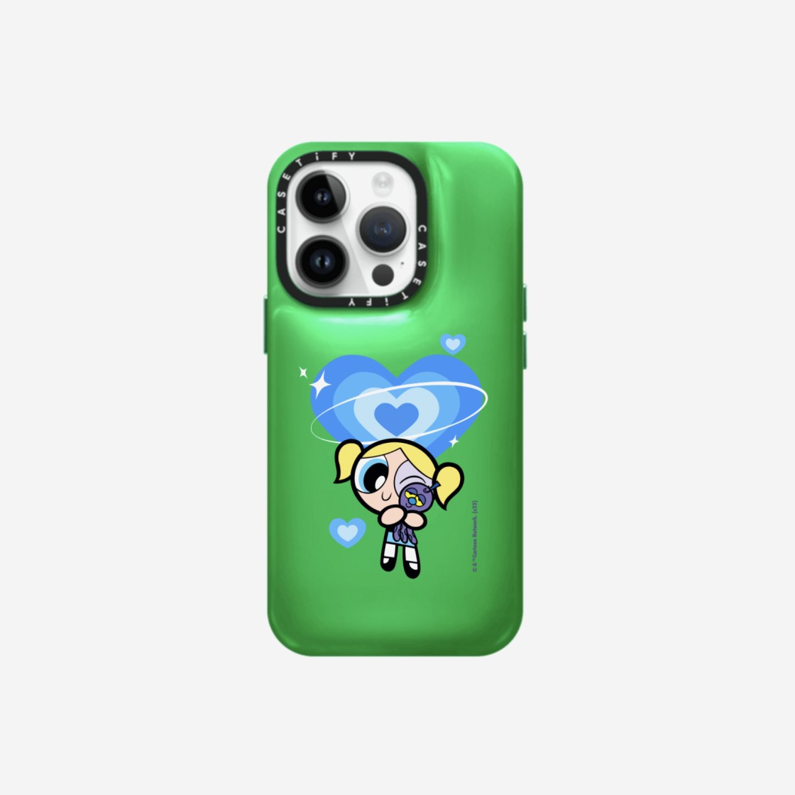 Casetify x The Powerpuff Girls Custom iPhone Bubbles Pillow Case Kelly Green 상세 이미지 1