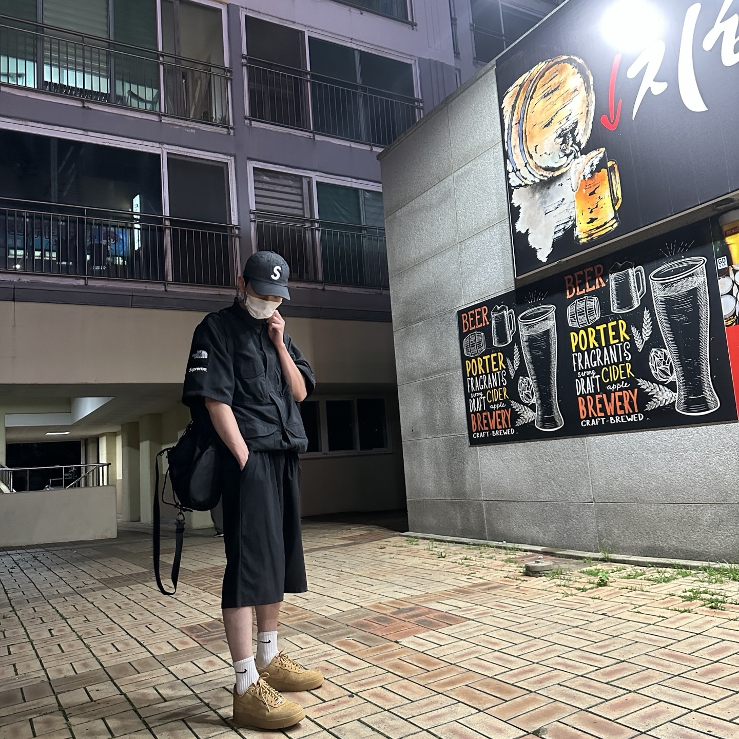 Supreme Cordura Ripstop S Logo 6-Panel Black - 23SS, Supreme x The North Face Trekking Convertible Jacket Black - 22SS 착용 스타일