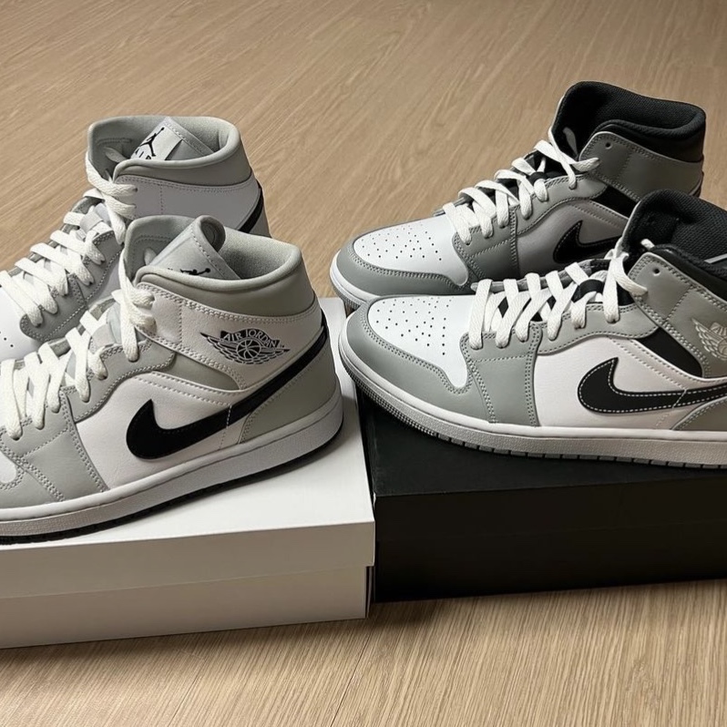 Jordan 1 Mid Light Smoke Grey Anthracite 착용 스타일 - 1