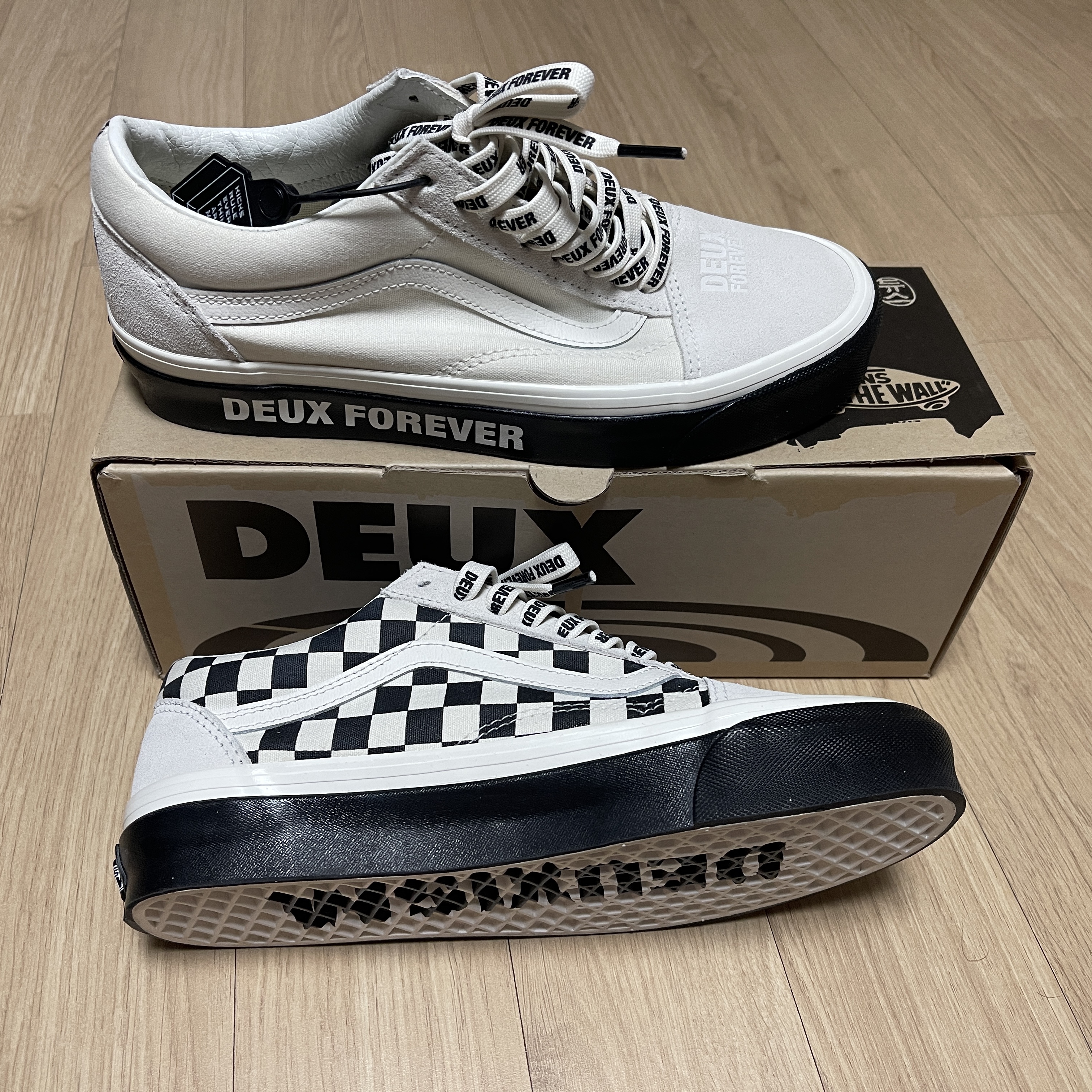 Vans x Deux Old Skool 36 DX Creamwhite 착용 스타일 - 1