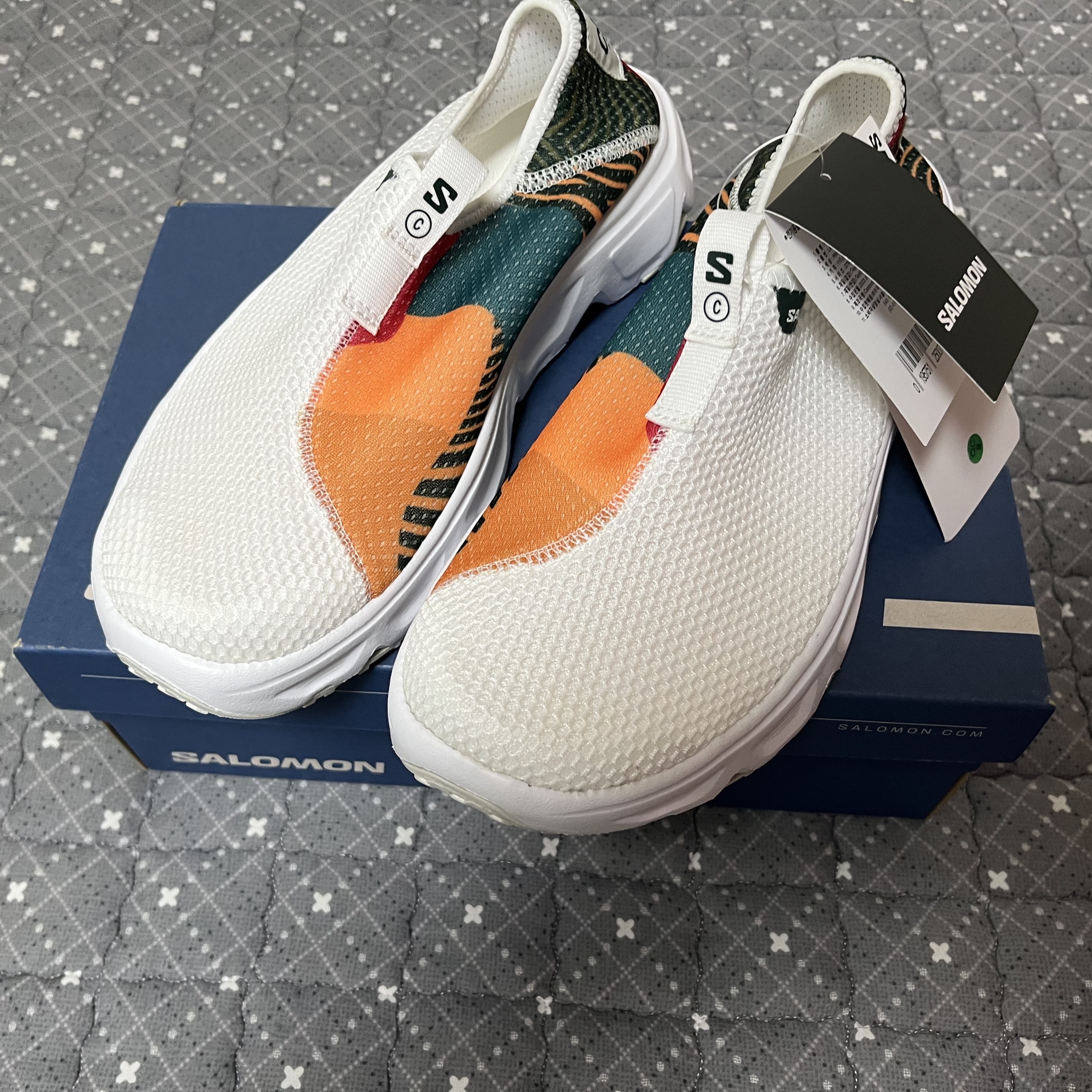 Salomon x Ciele RX Moc 6.0 White Blazing Orange 착용 스타일 - 1