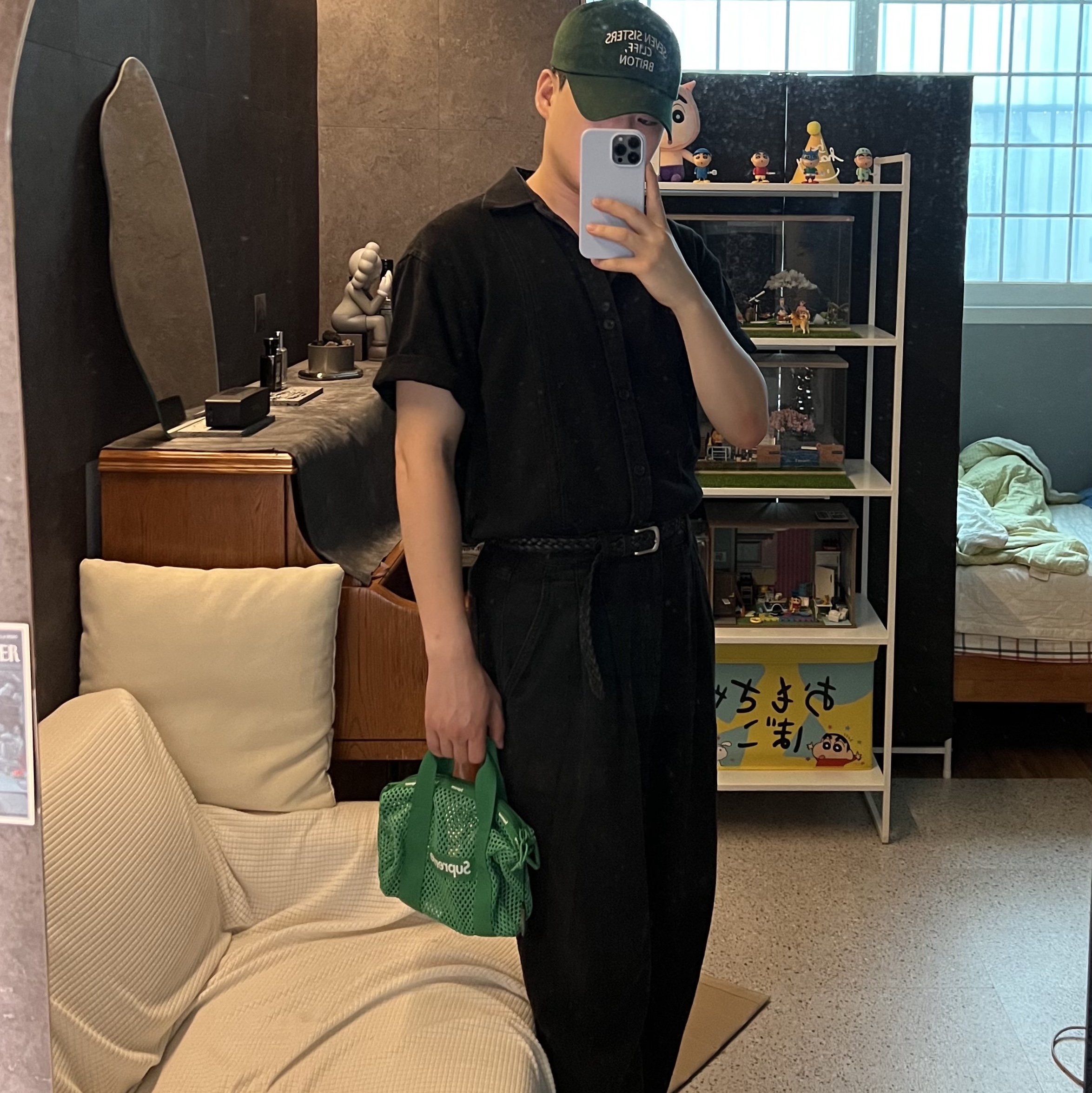 Supreme Mesh Mini Duffle Bag Green - 23SS 착용 스타일