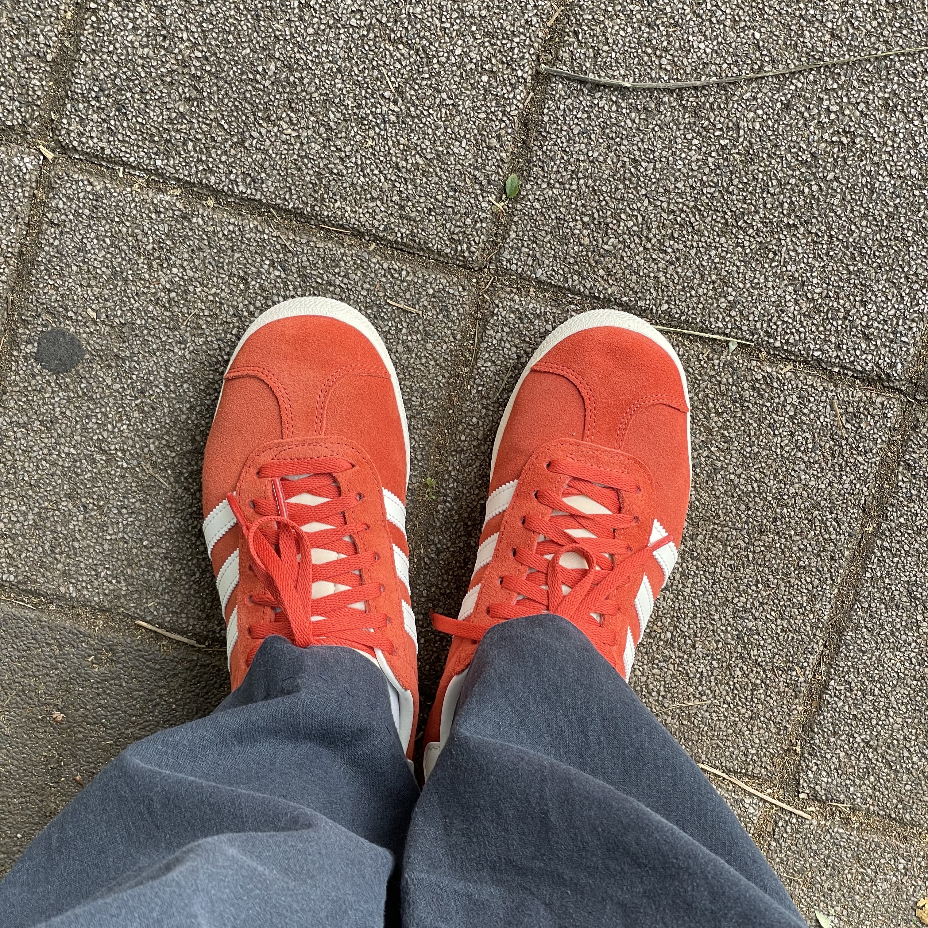 Adidas Gazelle Preloved Red Off White 착용 스타일
