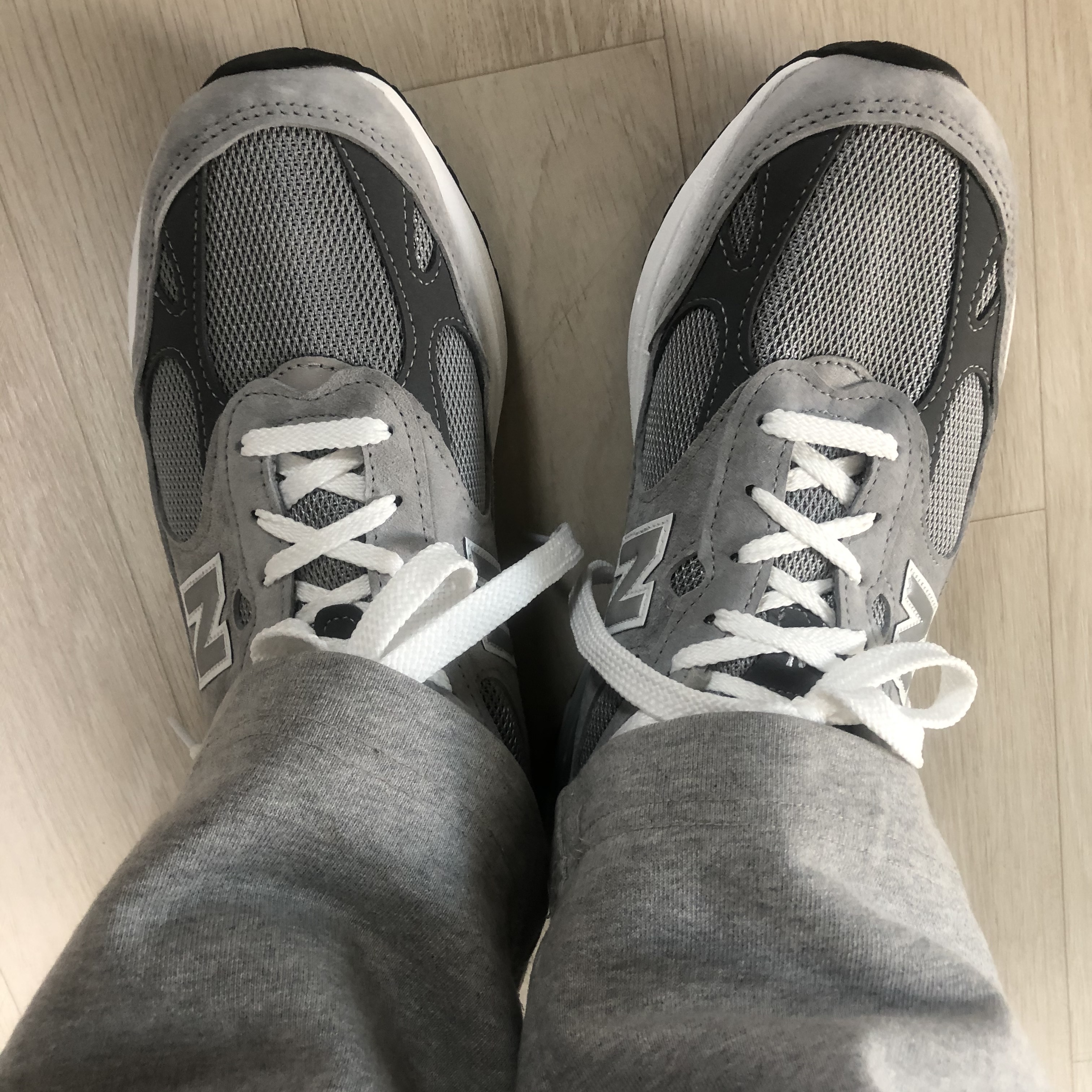 New Balance 993 Made in USA Grey - D Standard 착용 스타일 - 1
