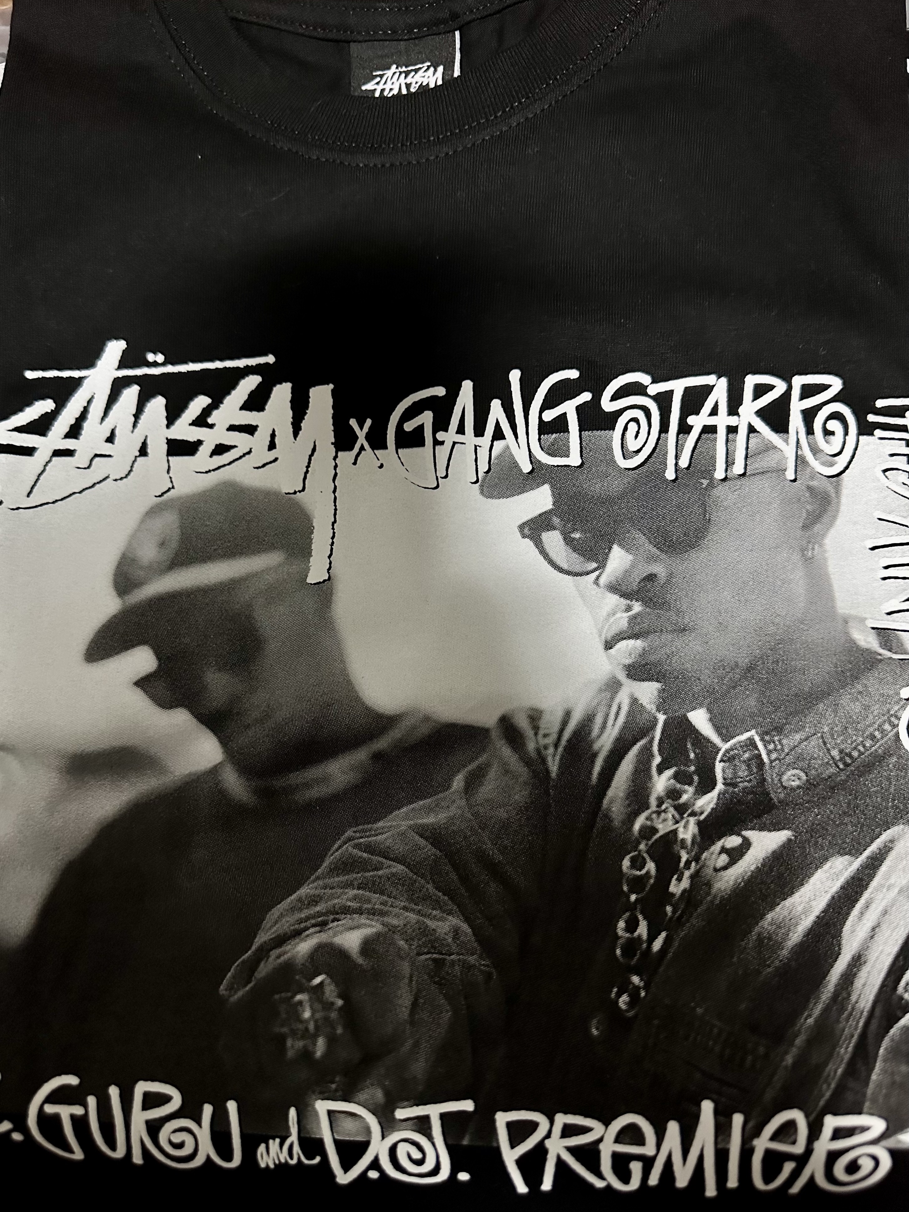 Stussy x Gang Starr Take It Personal T-Shirt Black 착용 스타일