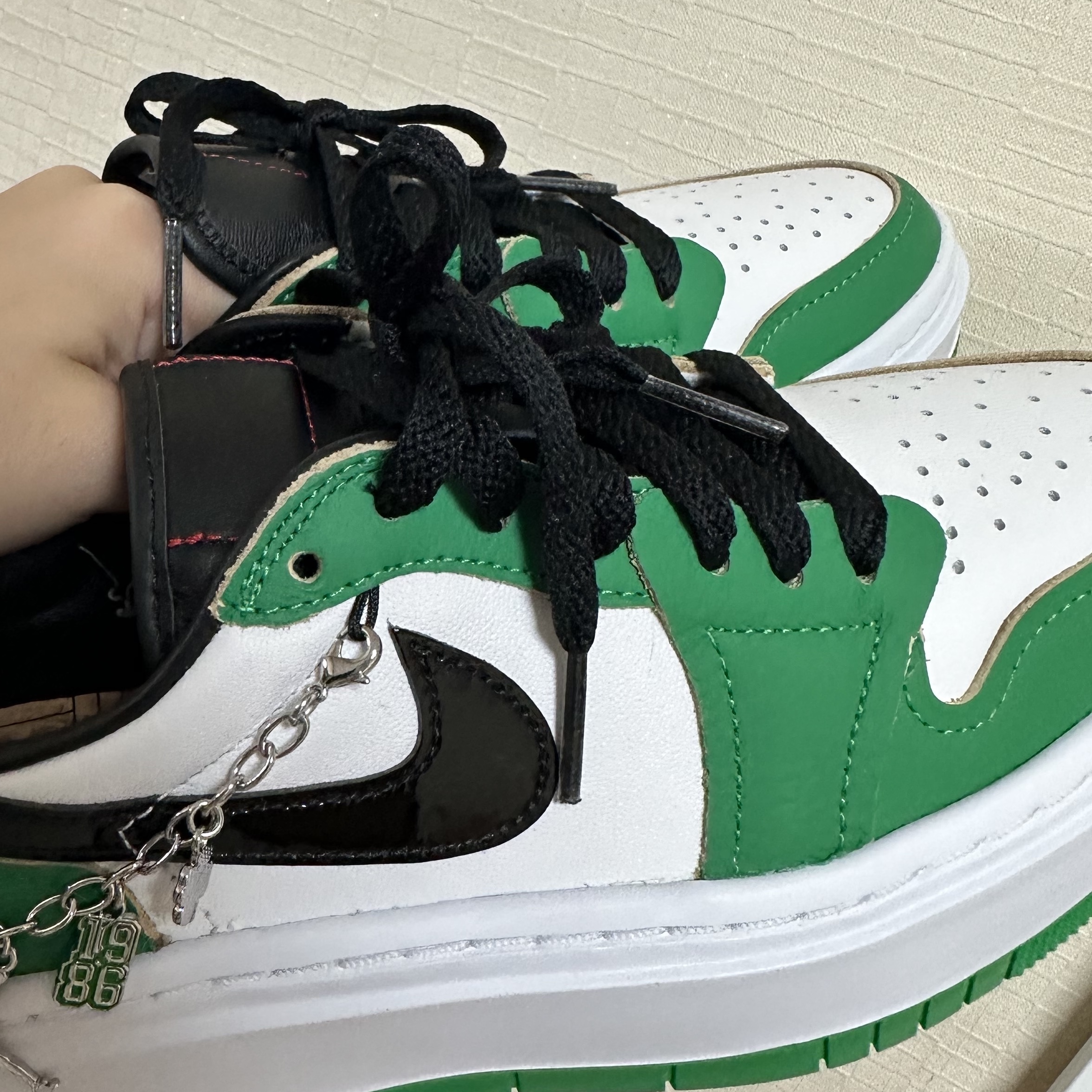 (W) Jordan 1 Elevate Low SE Lucky Green 착용 스타일
