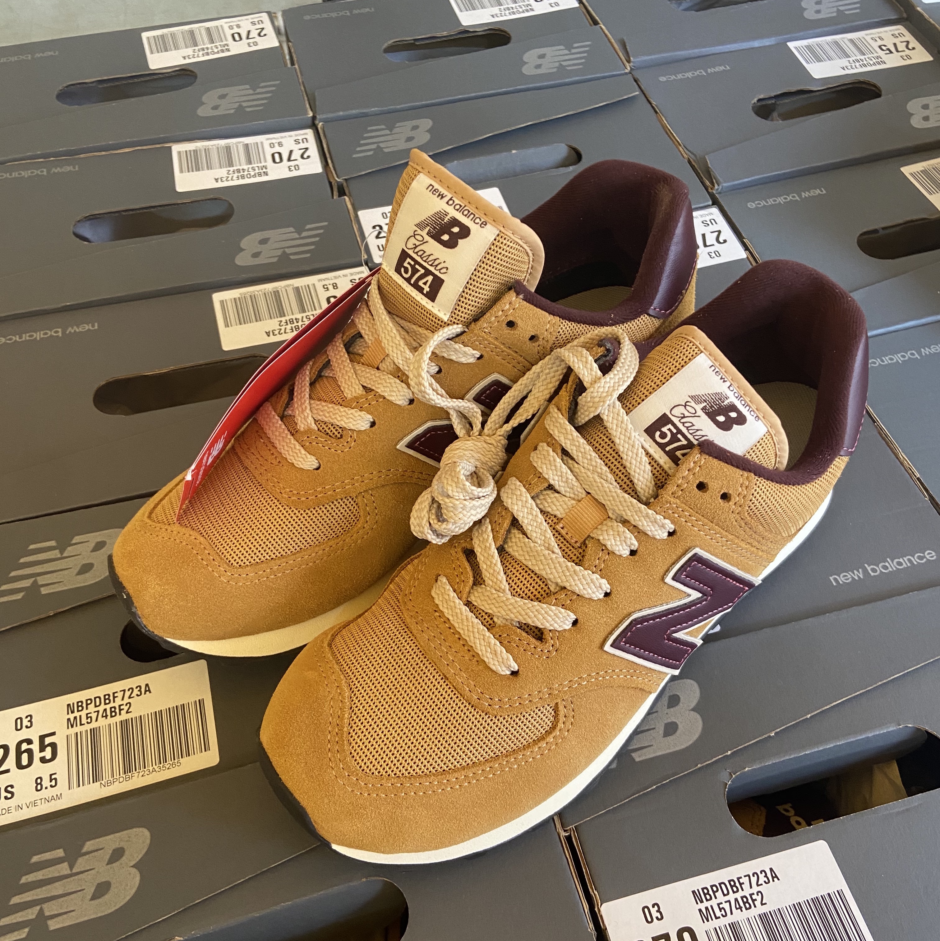 New Balance 574 Beige 착용 스타일