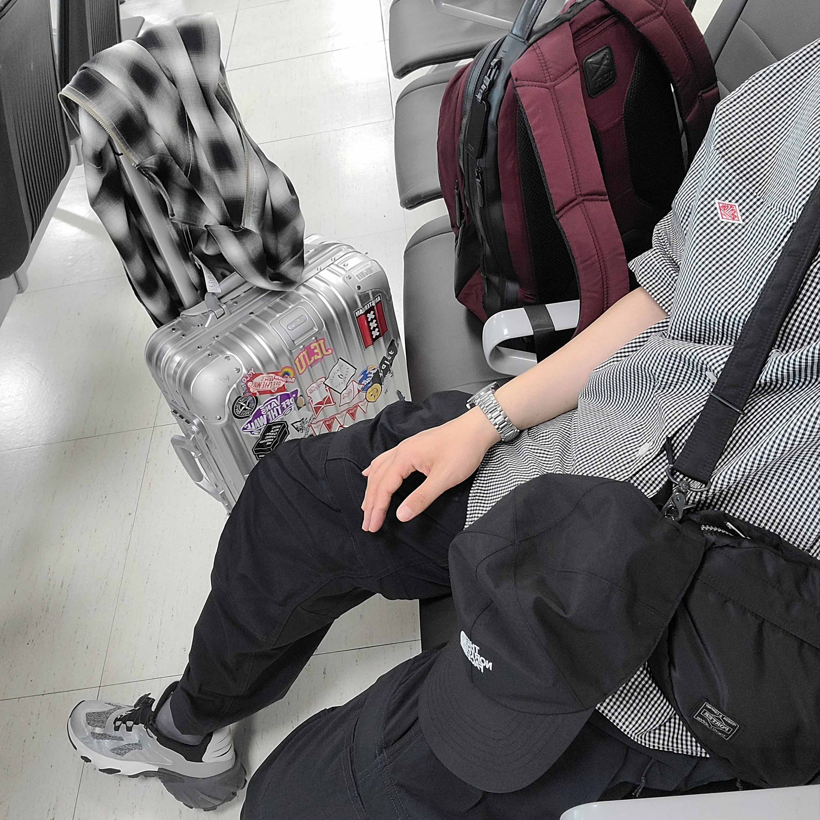 Stussy Shadow Plaid Zip LS Shirt Navy, Rimowa Original Cabin Aluminium Suitcase Silver 착용 스타일
