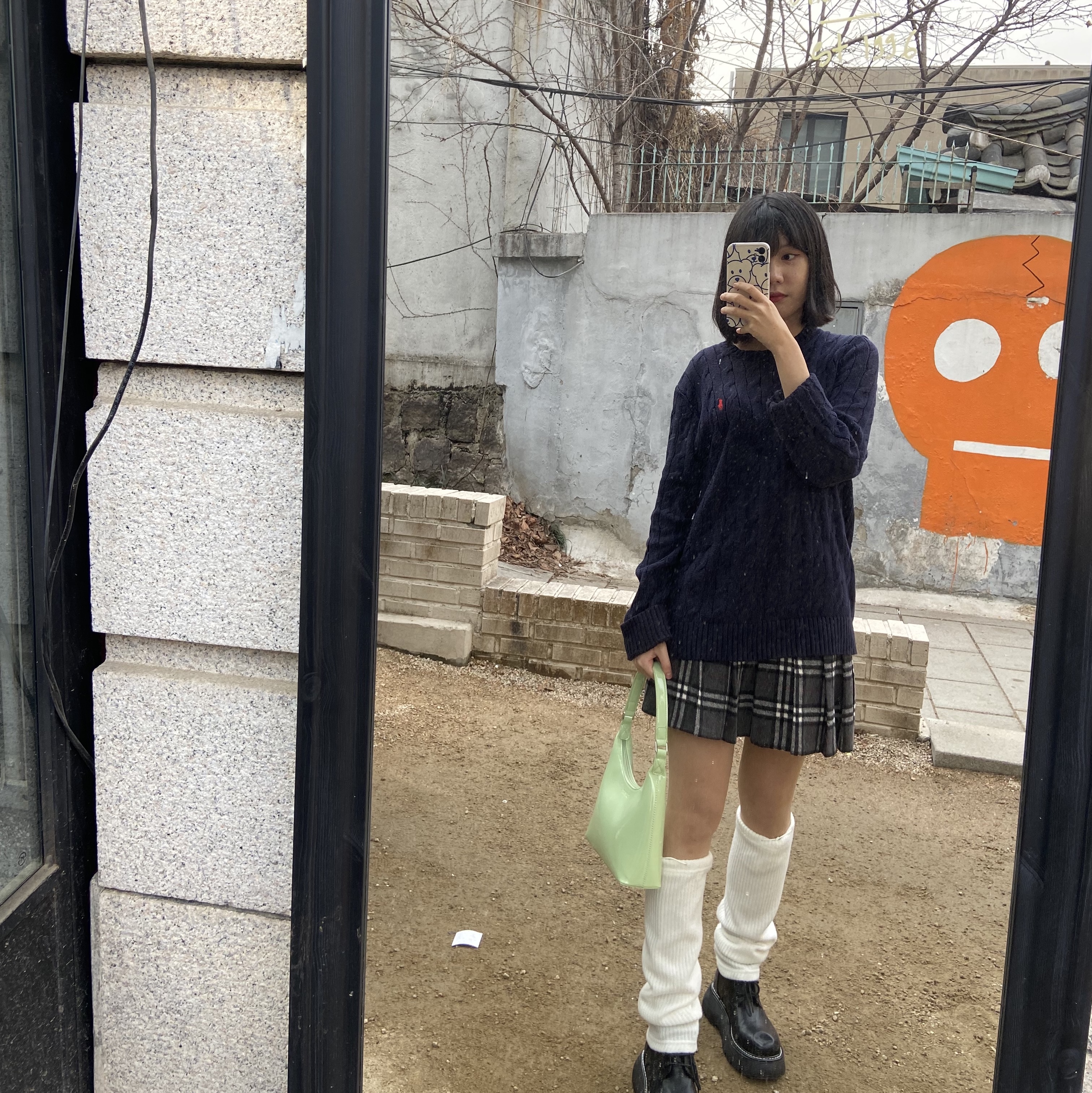 [30%적립] Polo Ralph Lauren Cable Knit Wool Cashmerer Sweater Hunter Navy 착용 스타일 - 1