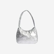 Adidas Puffy Satin Mini Shoulder Bag Silver Metallic