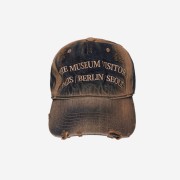 The Museum Visitor Washed Denim Ball Cap Yellow Blue