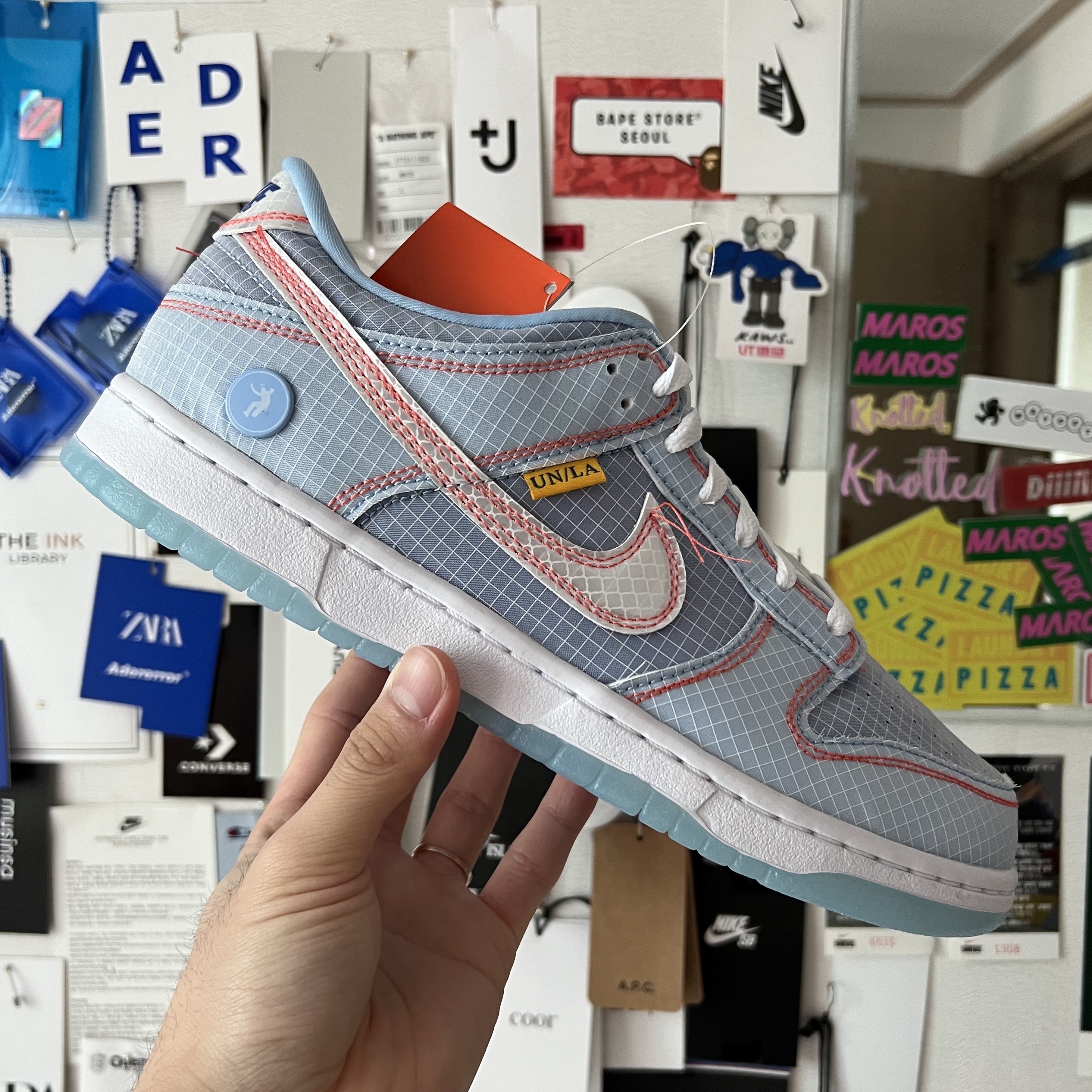 Nike x Union Dunk Low Passport Pack Argon 착용 스타일