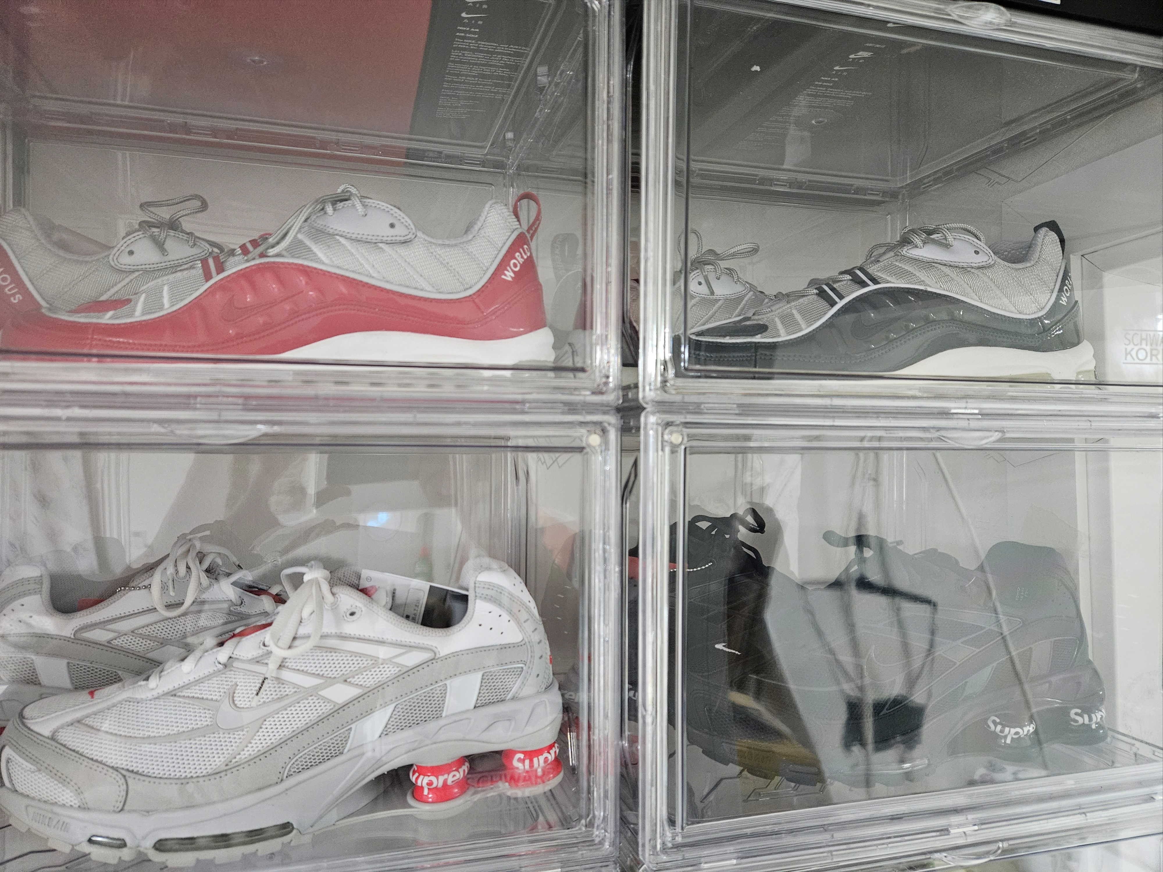 Nike x Supreme Shox Ride 2 SP White, Nike x Supreme Shox Ride 2 SP Black 착용 스타일