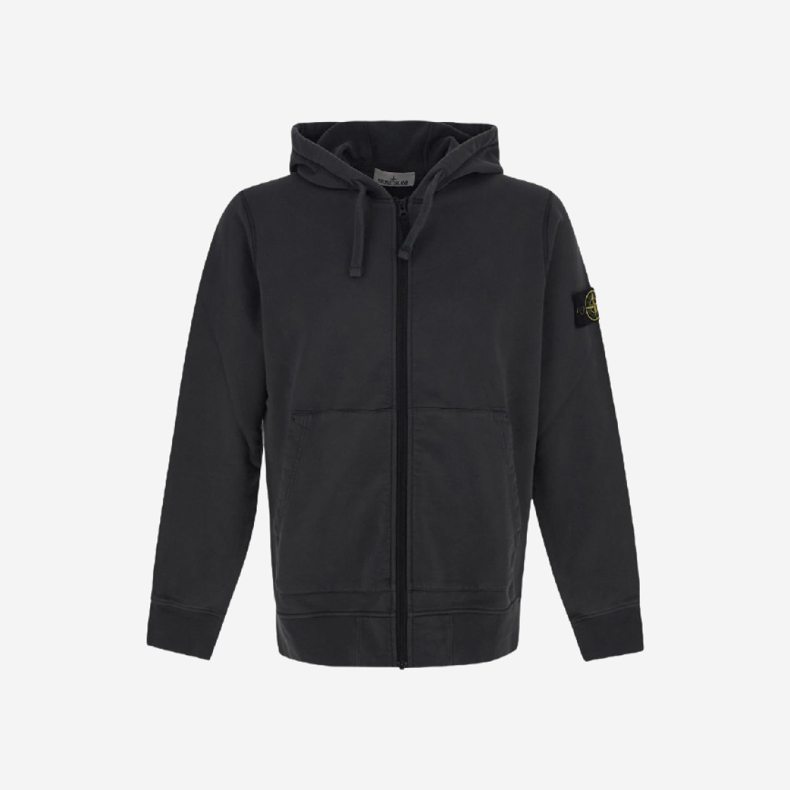 Stone Island 64251 Cotton Fleece Full Zip Hooded Sweatshirt Dark Grey - 23SS 상세 이미지 1