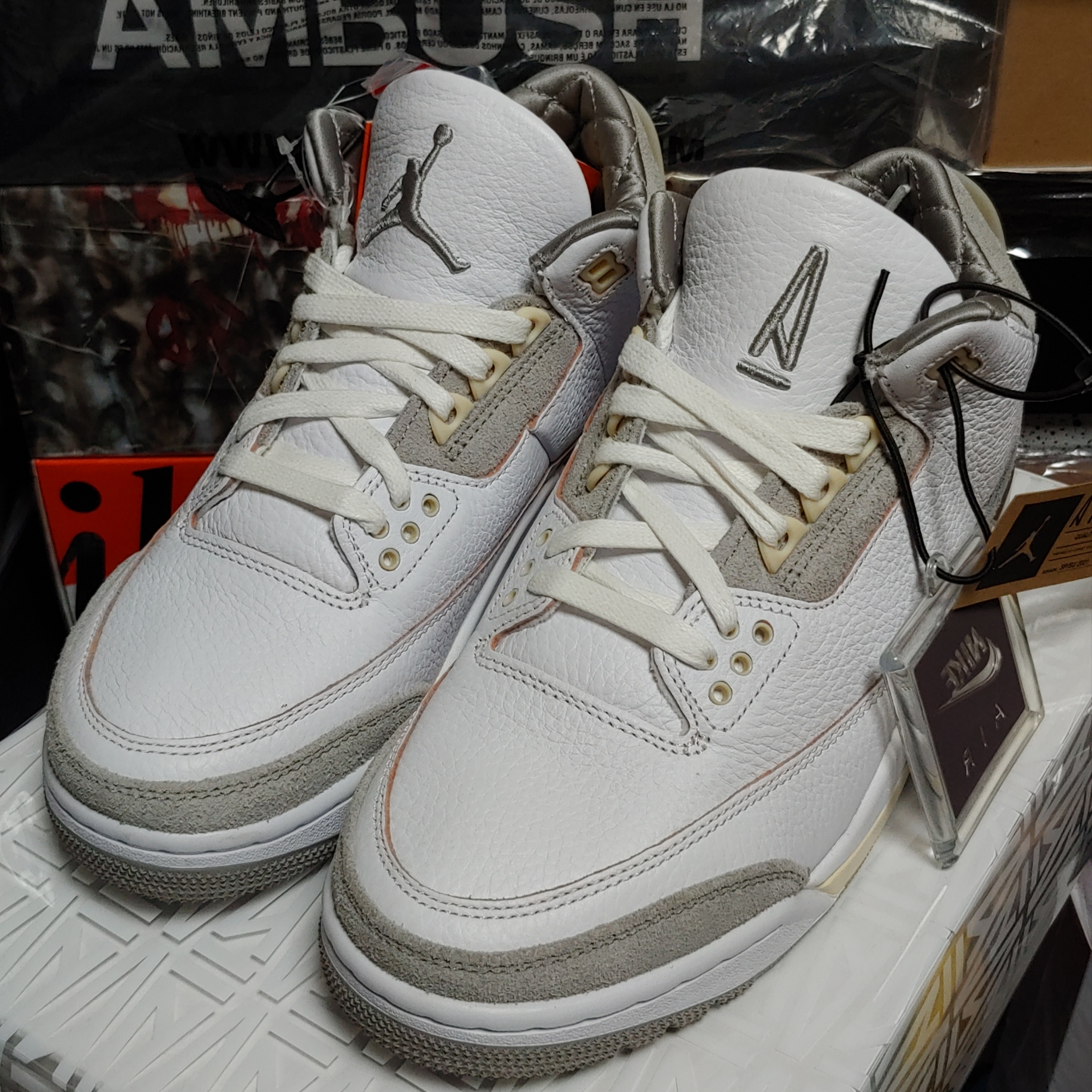 (W) Jordan 3 x A Ma Maniere Retro SP 착용 스타일 - 4