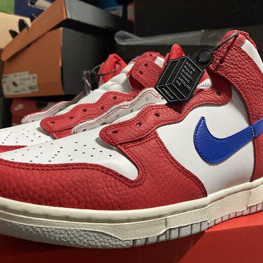 Nike Dunk High Retro University Red Game Royal 착용 스타일