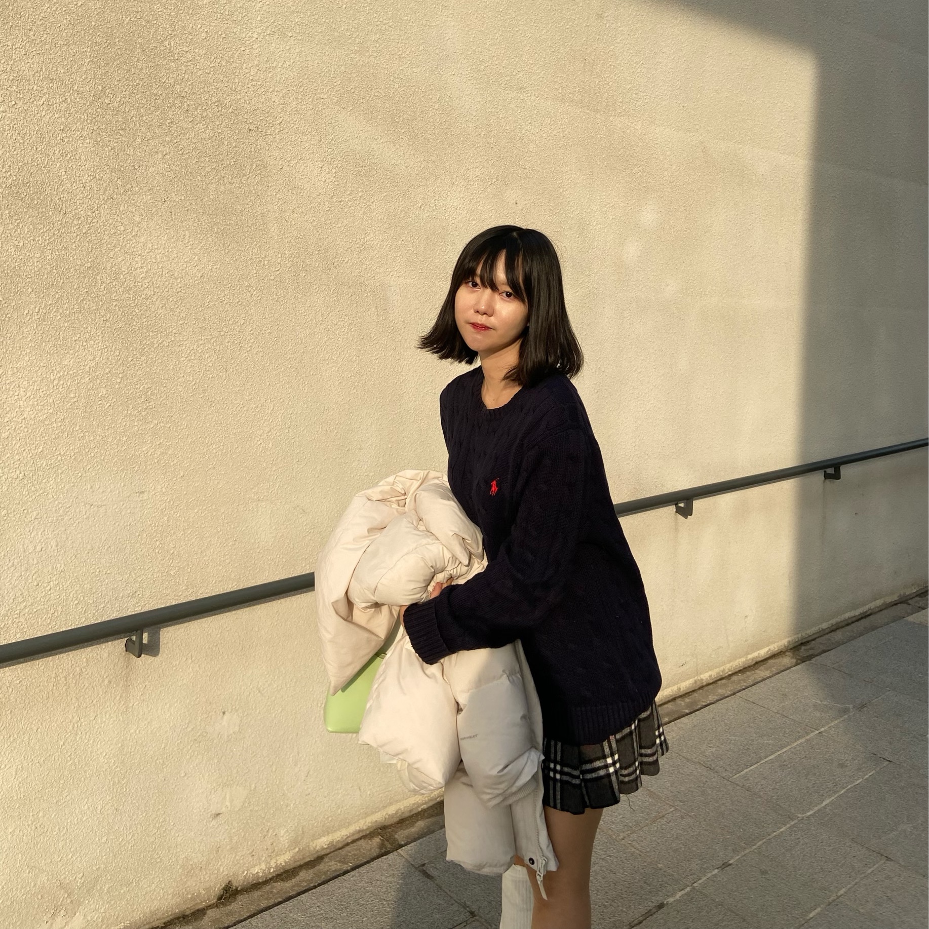 [30%적립] Polo Ralph Lauren Cable Knit Wool Cashmerer Sweater Hunter Navy 착용 스타일 - 2