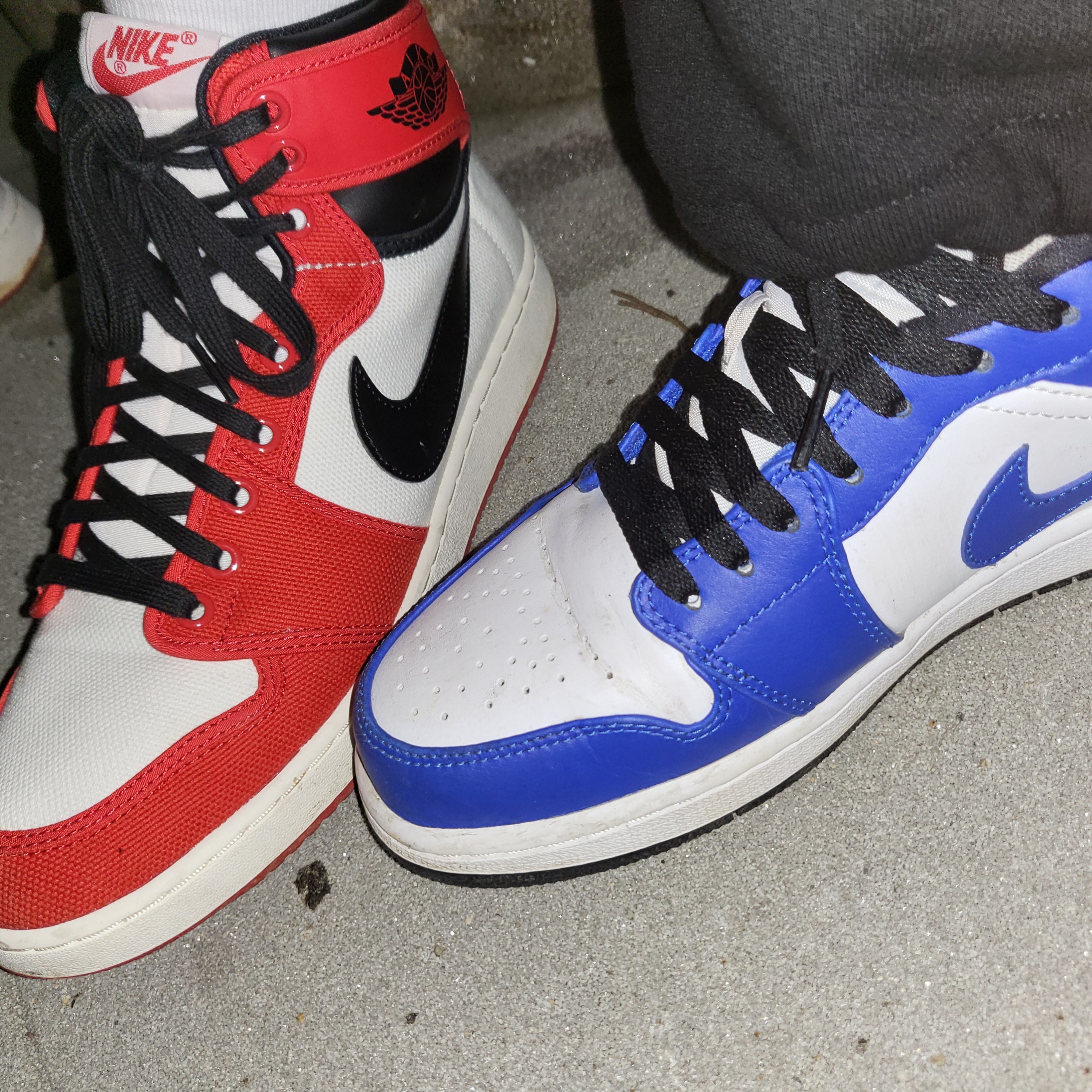 Jordan 1 Low Hyper Royal, Jordan 1 KO Chicago 2021 착용 스타일
