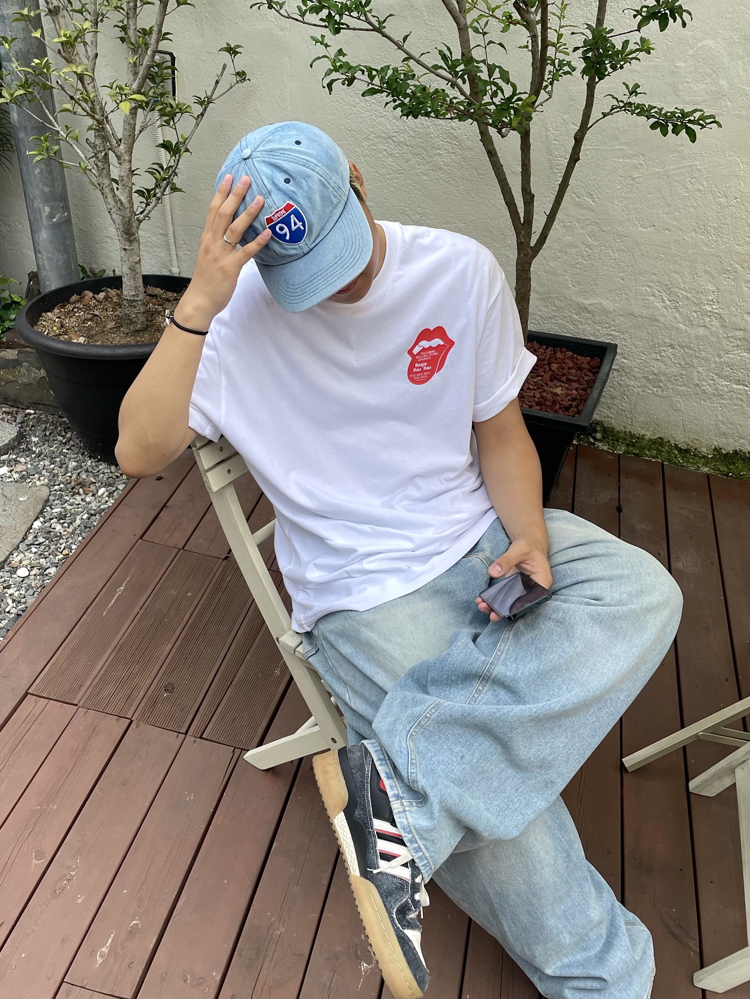 Adidas x Midwest Kids Forum 84 Low Black, Supreme Interstate 6-Panel Black - 20FW 착용 스타일 - 1